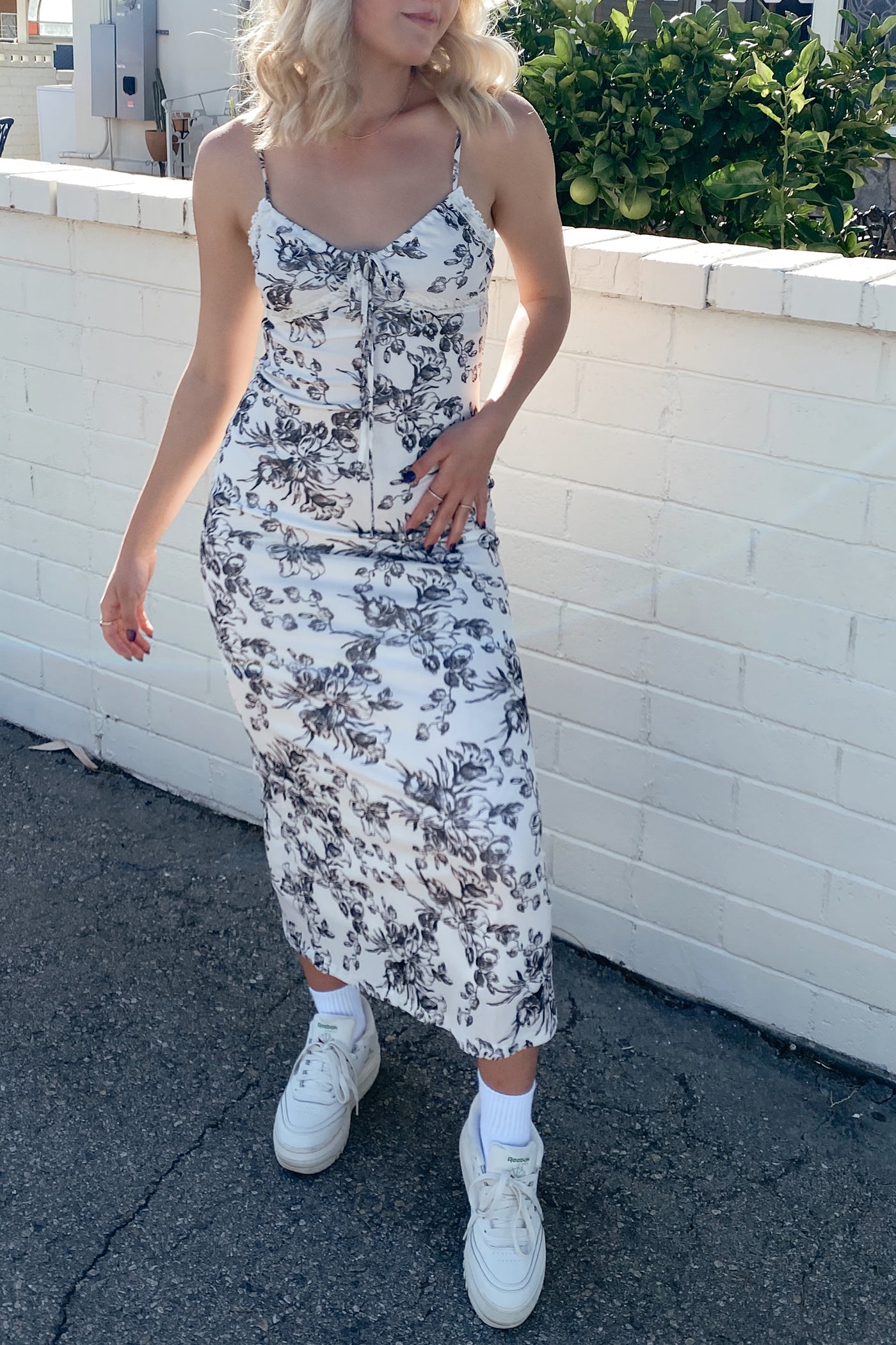 No Time Floral Midi Dress
