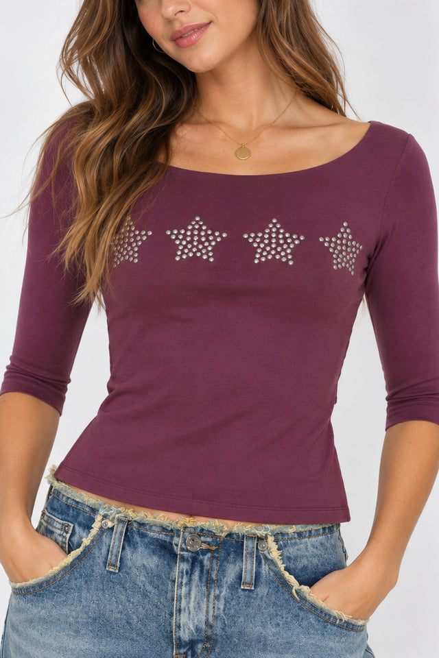 Studded Star Top