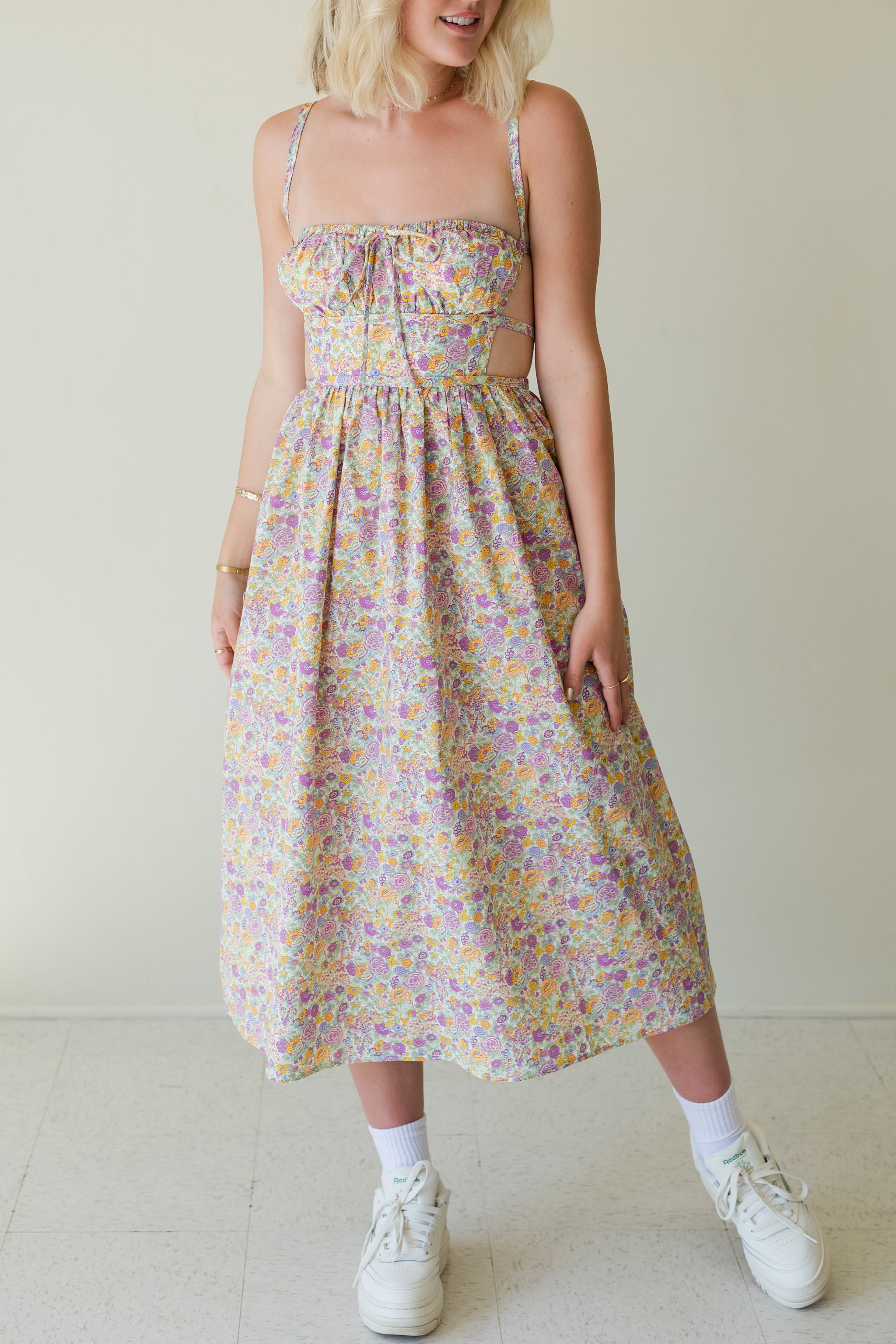 You'll Forget Floral Midi Dress