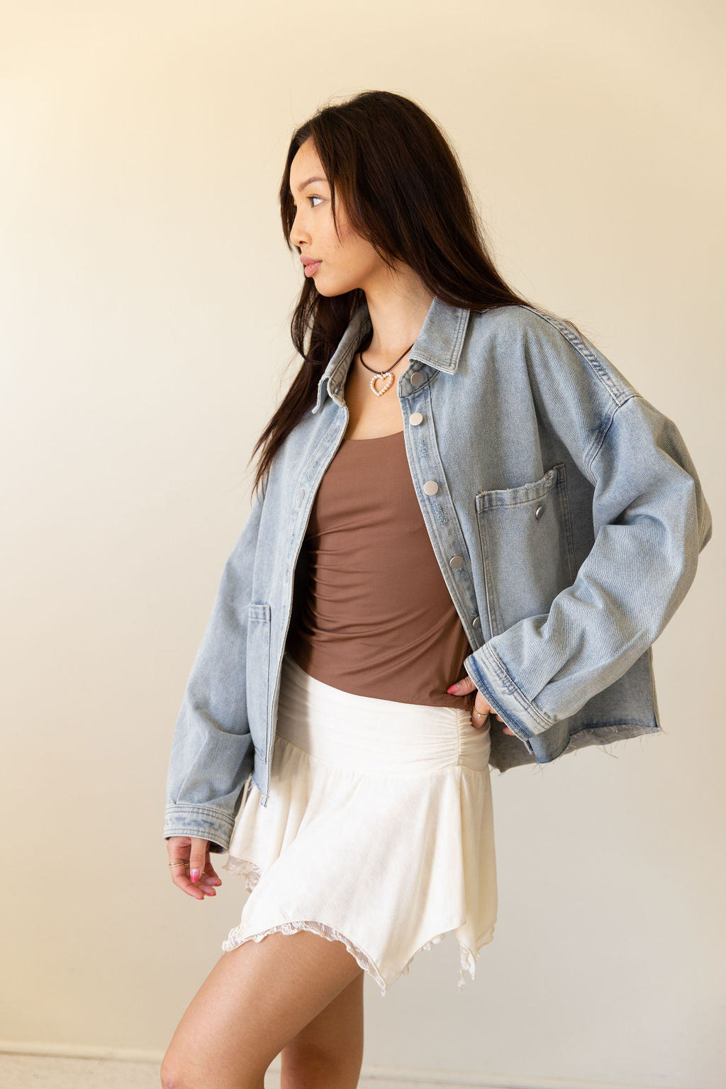Alone Tonight Denim Jacket by For Good