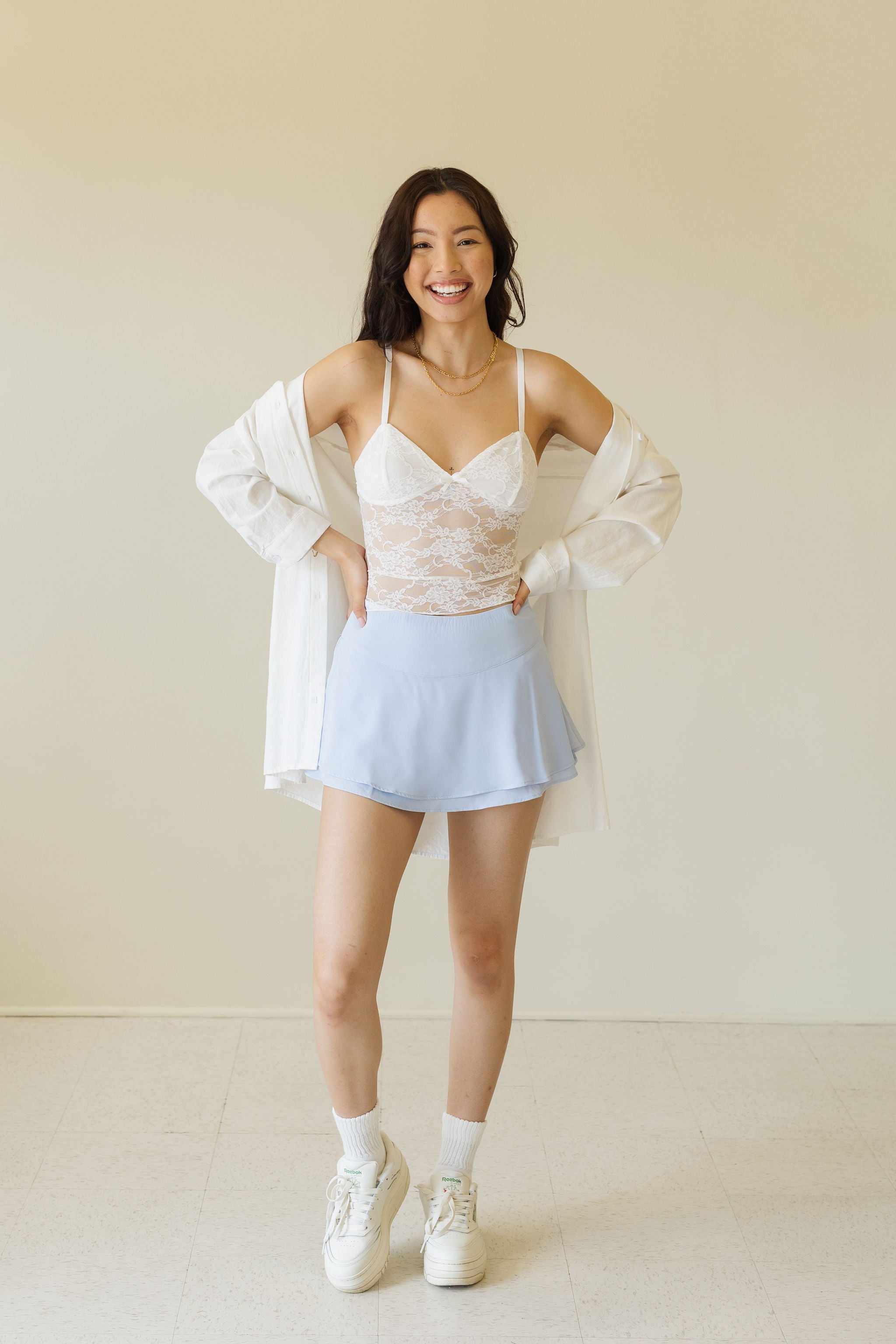 New Love Sheer Lace Cami Top