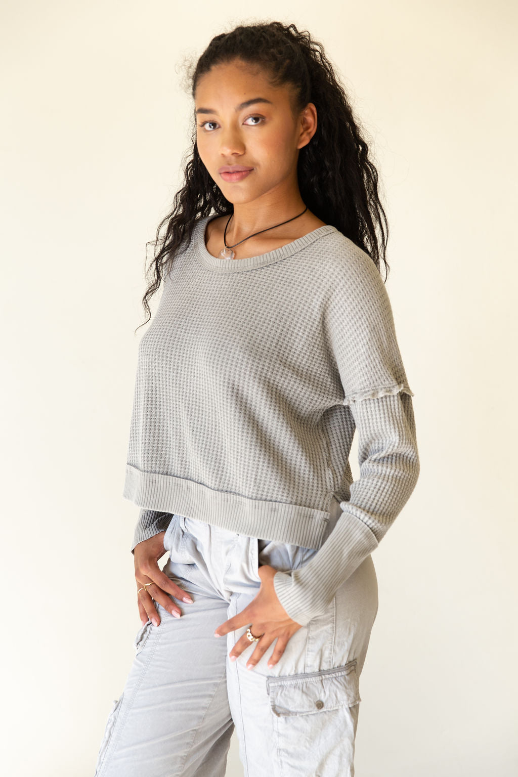 Grey Knit Sweater