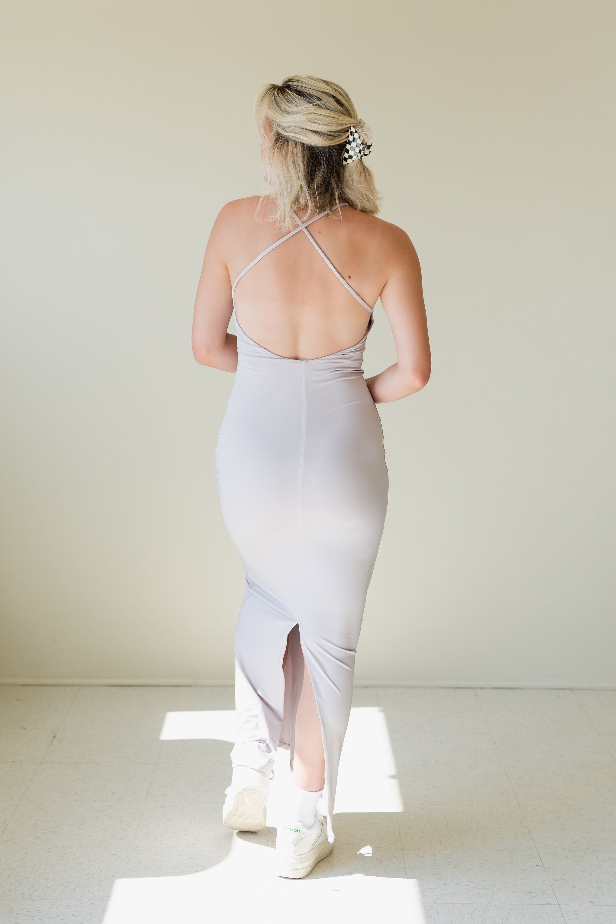 Natural Sleeveless Maxi Dress
