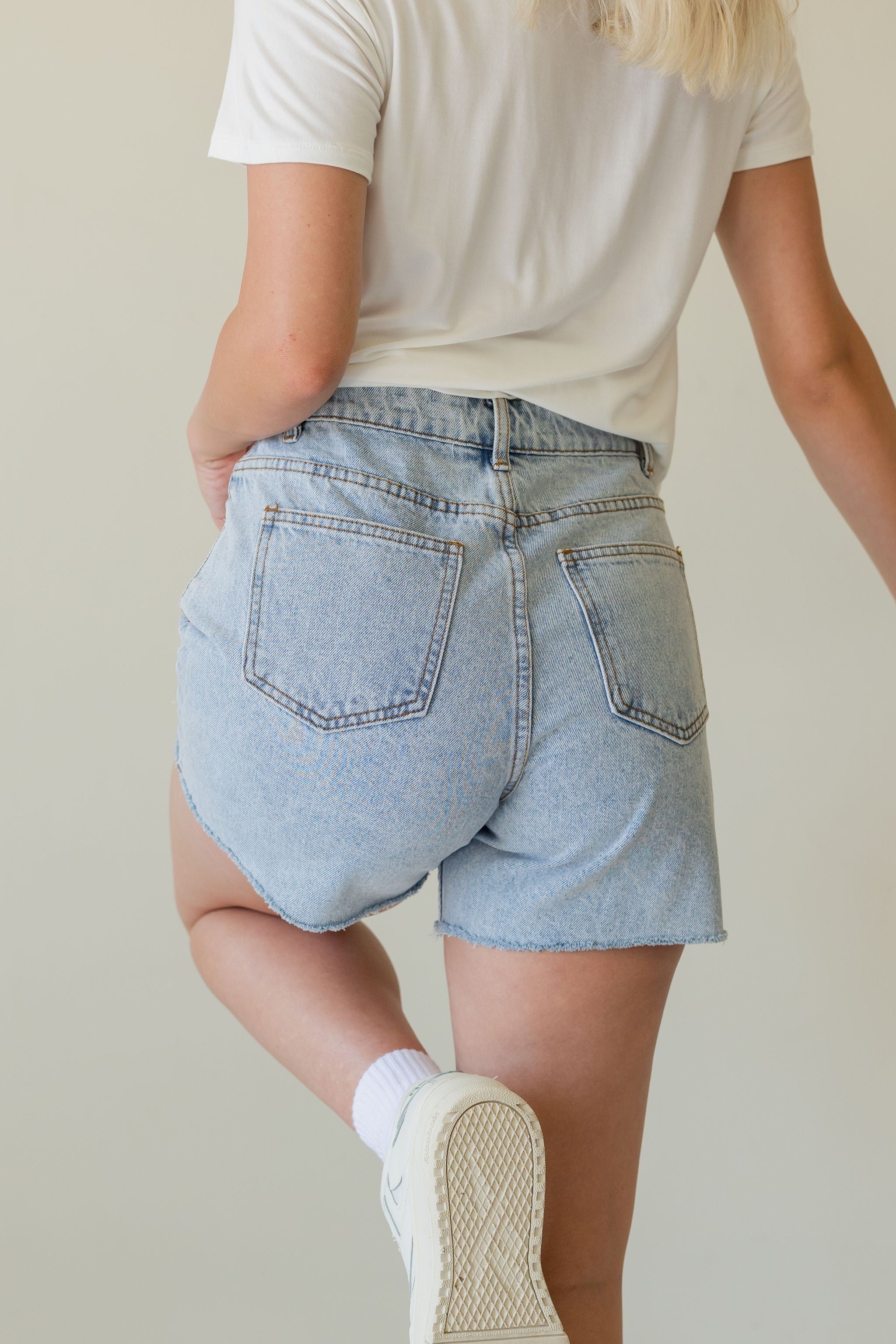 Light Wash Denim Shorts