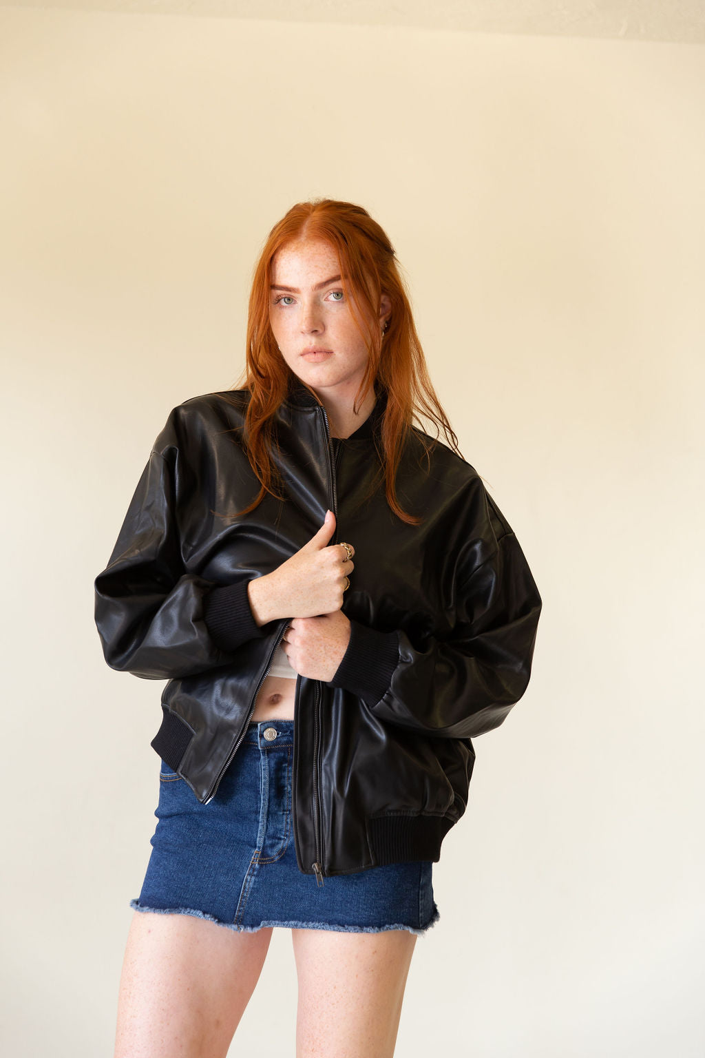 Not Enough Oversized Bomber Jacket