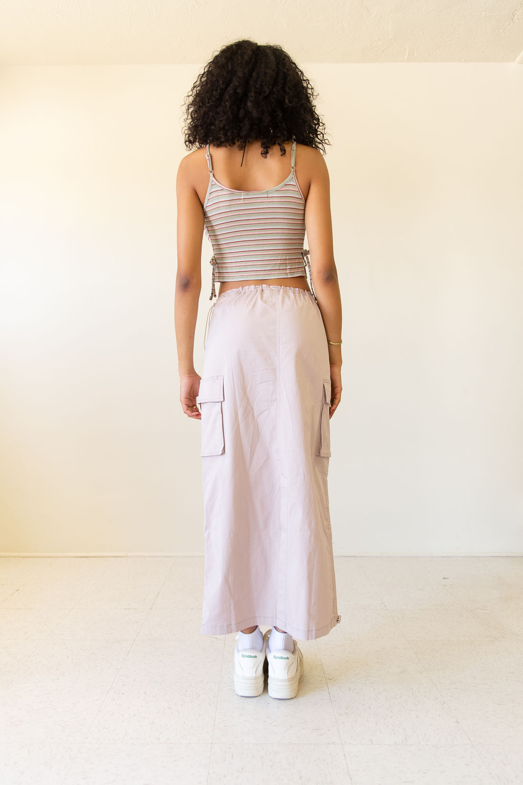 Lavender Cargo Maxi Skirt