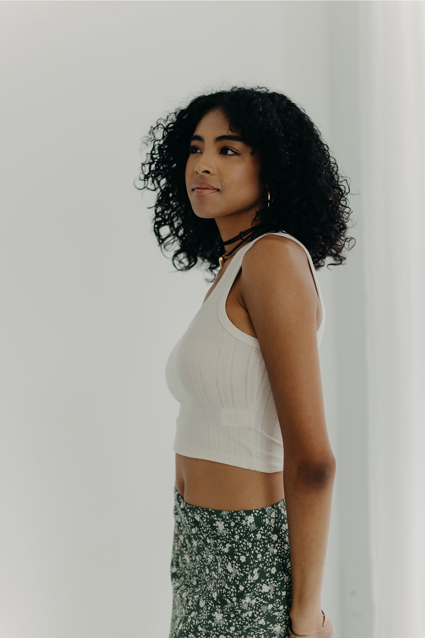 The Whispers Sleeveless Knit Crop Top