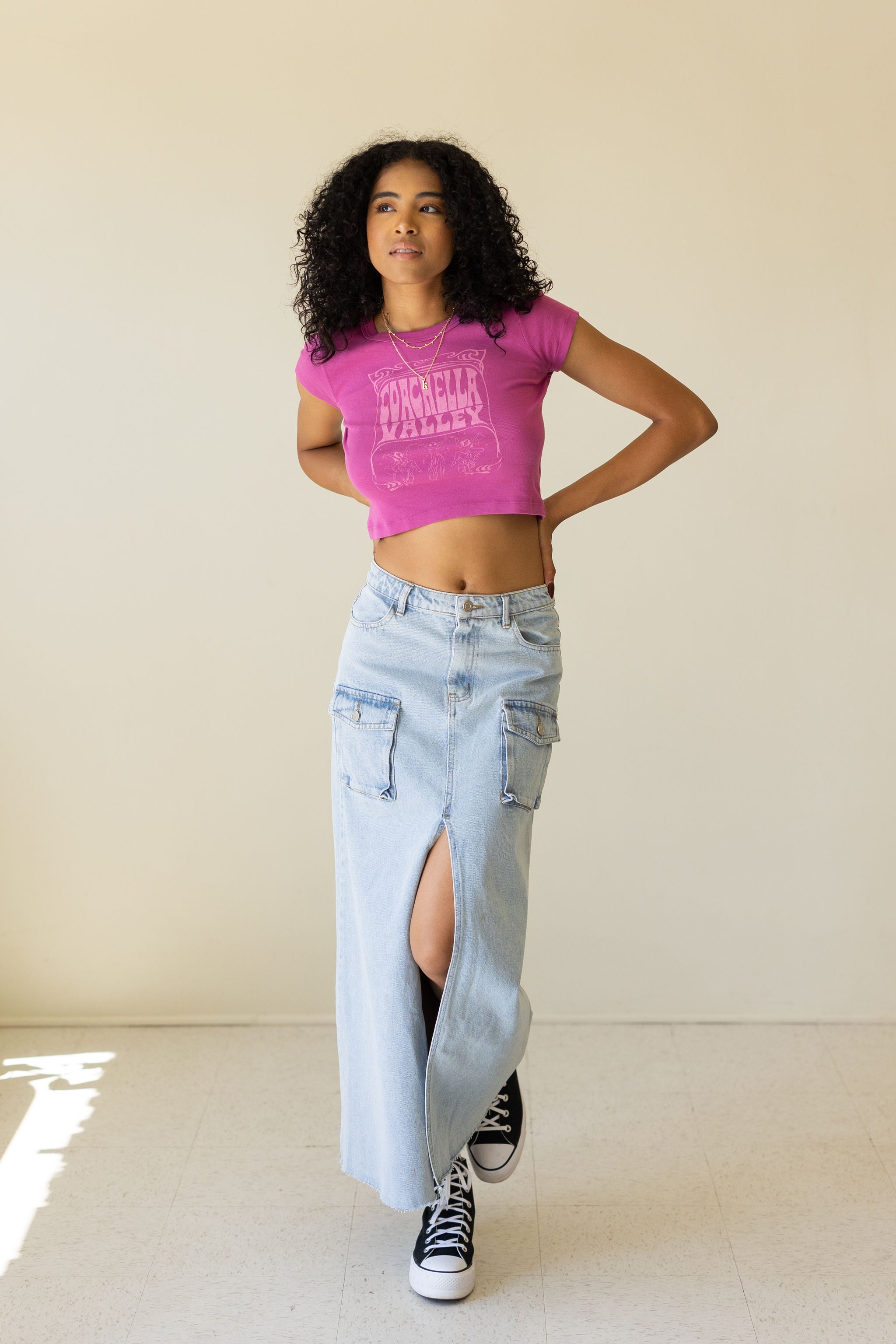 Coachella Valley Graphic Baby Crop Tee