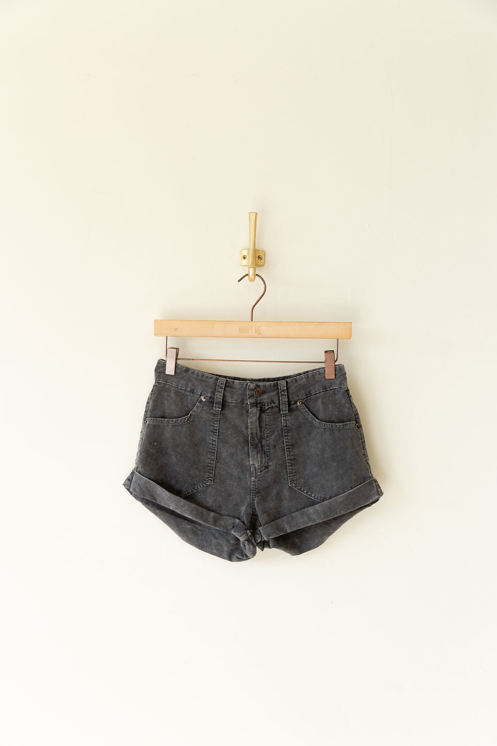 Black Corduroy Shorts