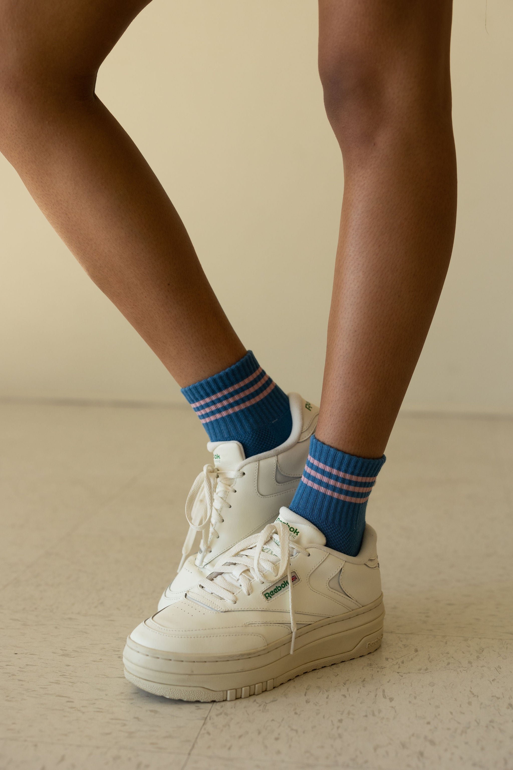 Ribbed Knit Stripe Socks
