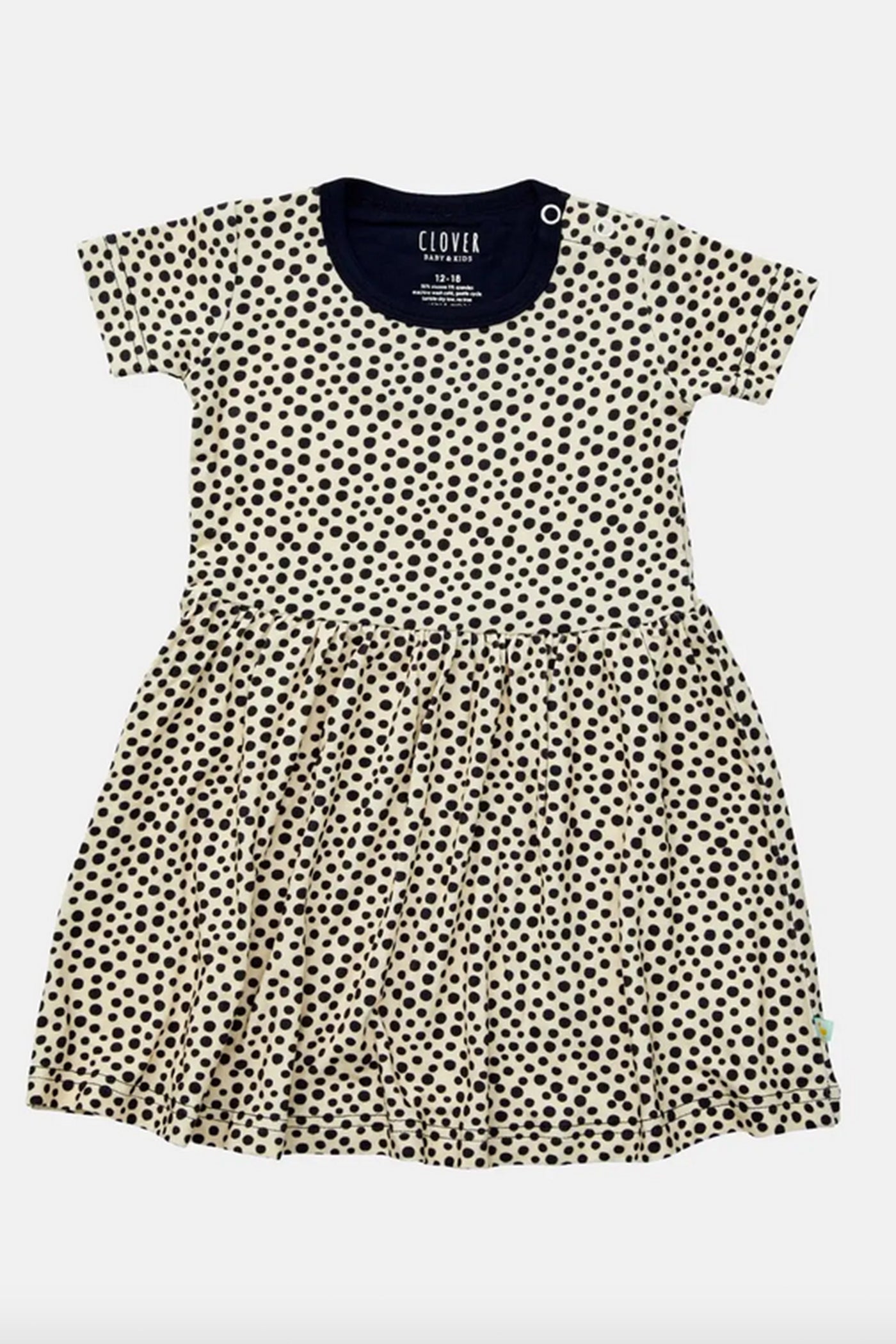 Patterned Short Sleeve Kids Twirl Dress