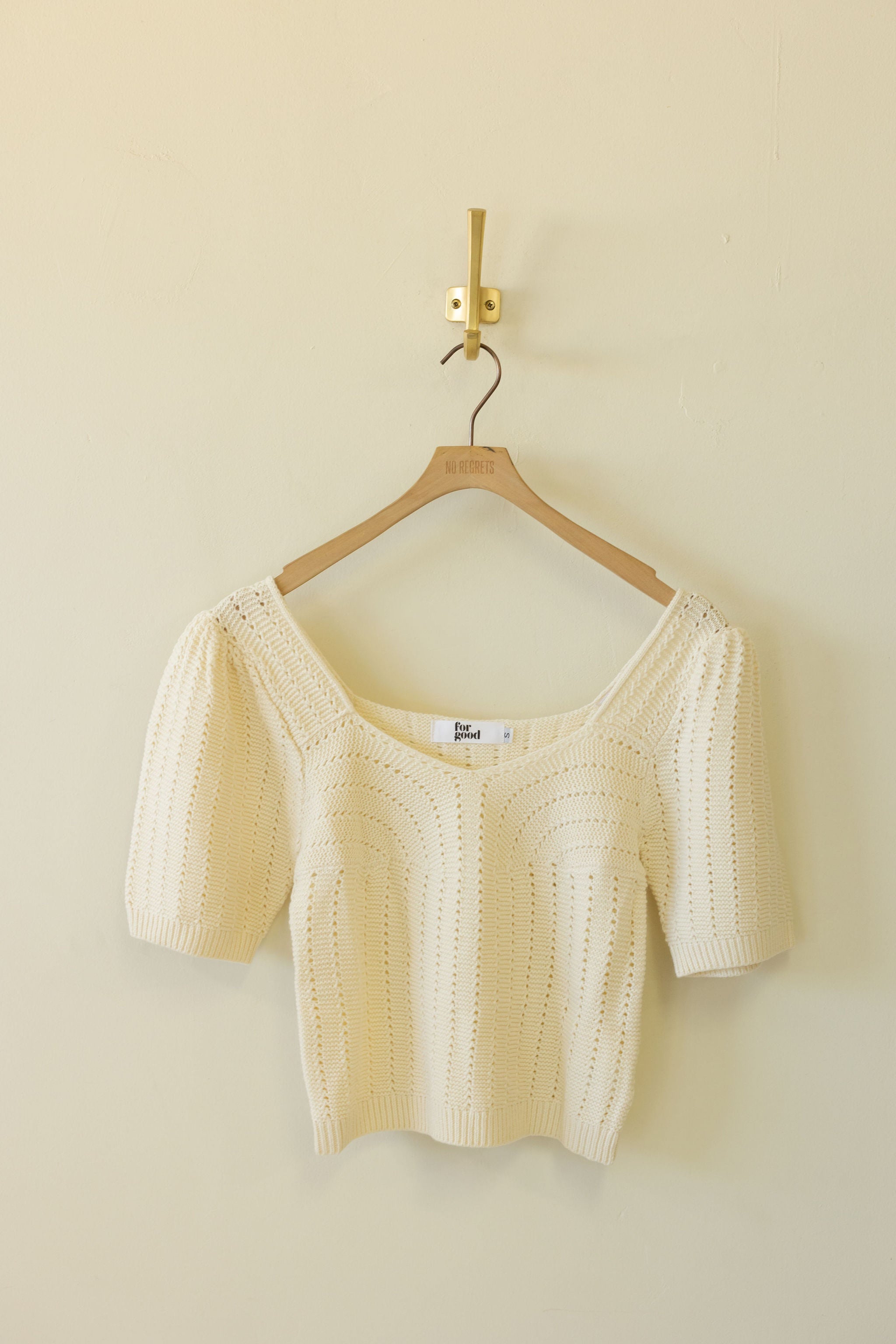 Eyes Closed Mid Sleeve Top by For Good