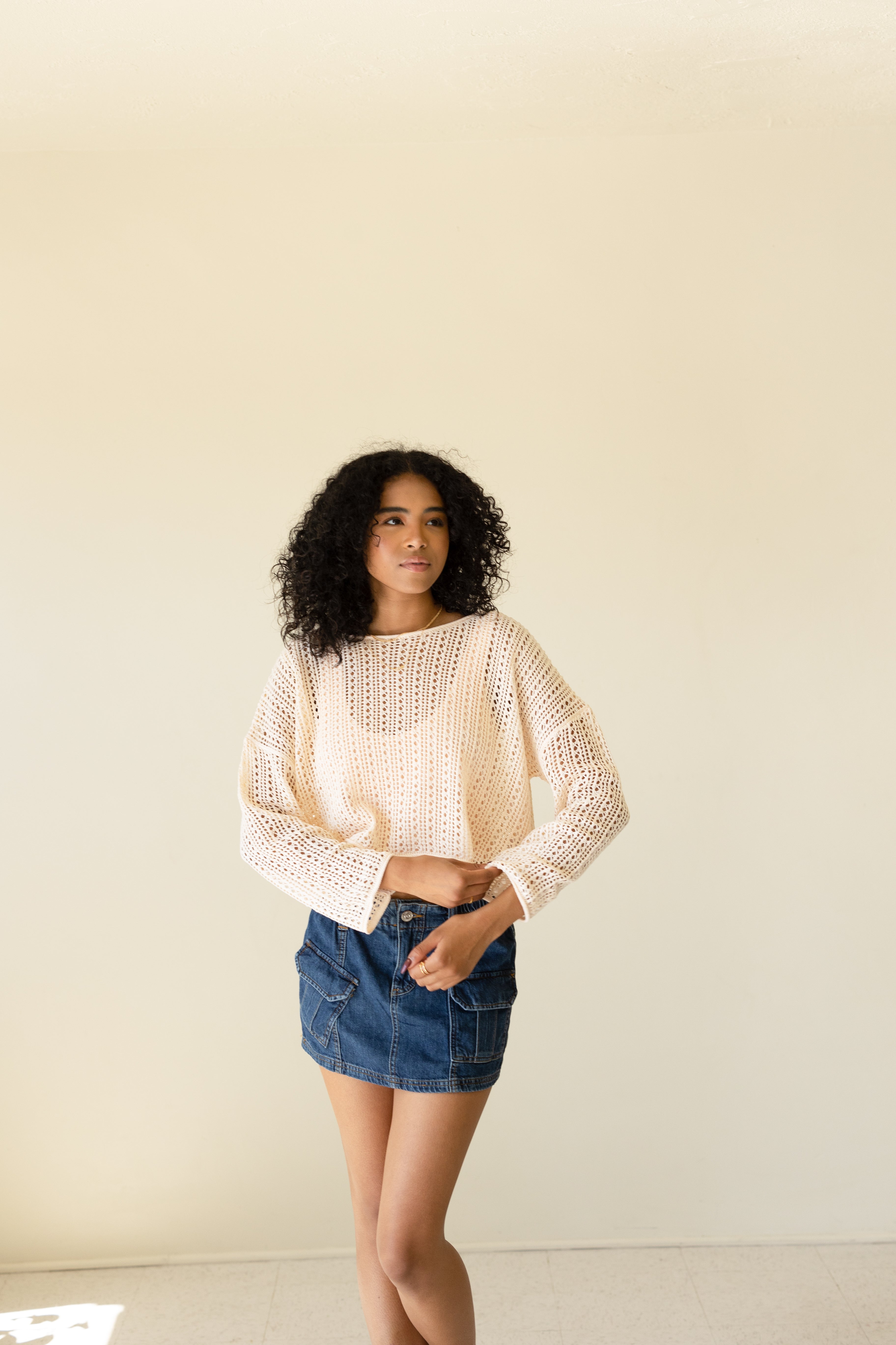 Lose Somebody Cropped Crochet Top
