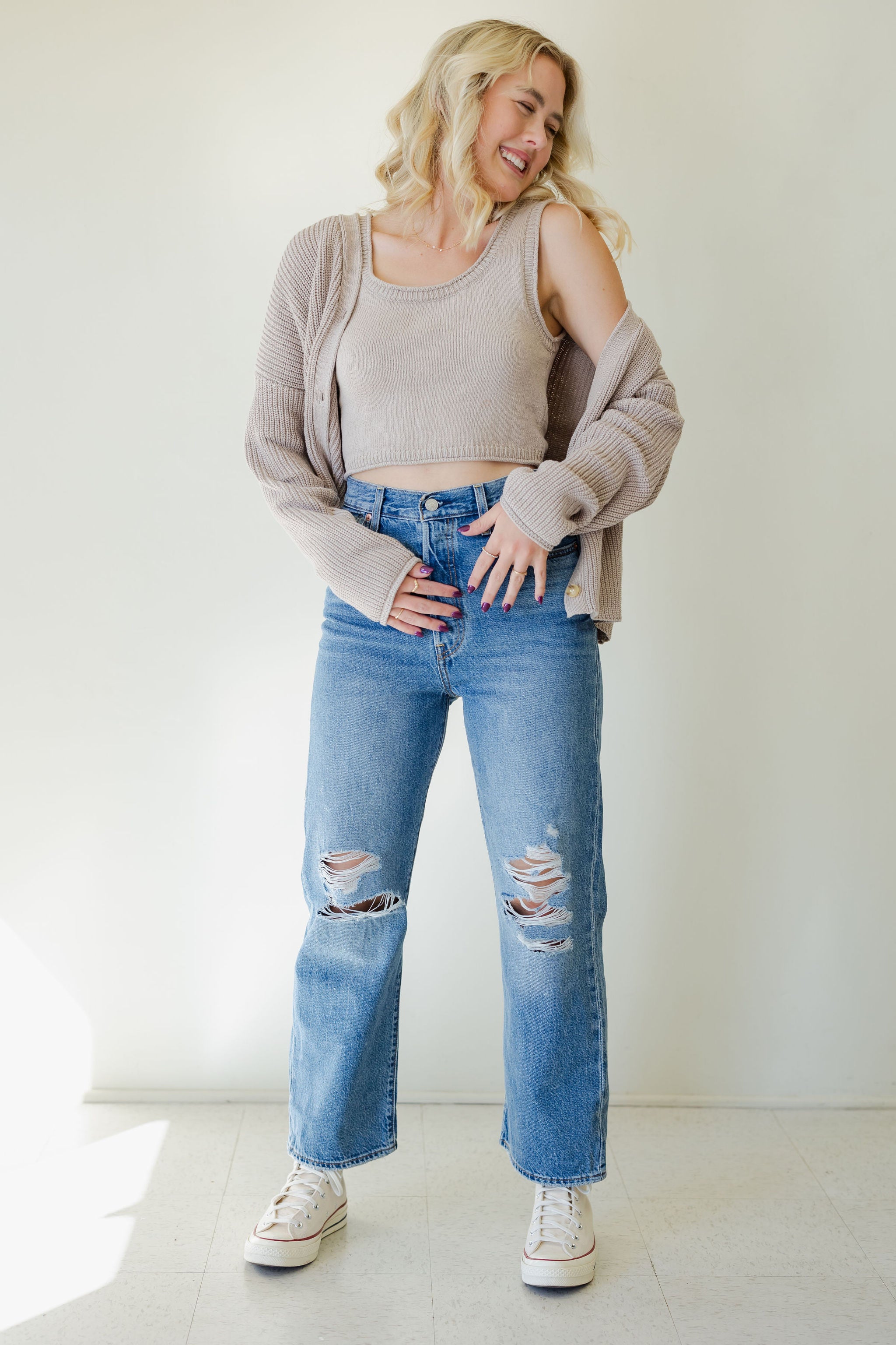 Me & You Sleeveless Knit Top by For Good
