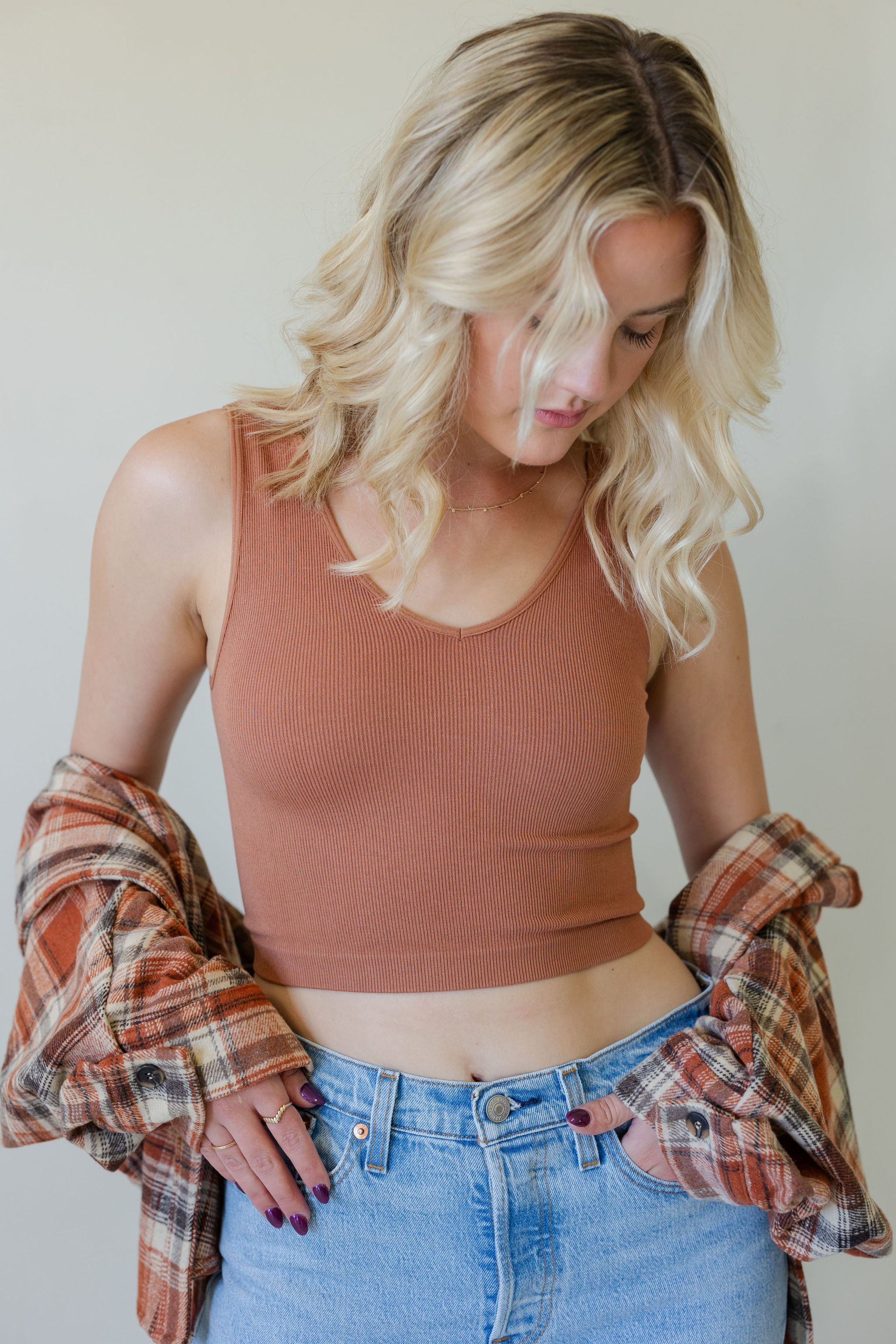 The Basics Ribbed Brami Top