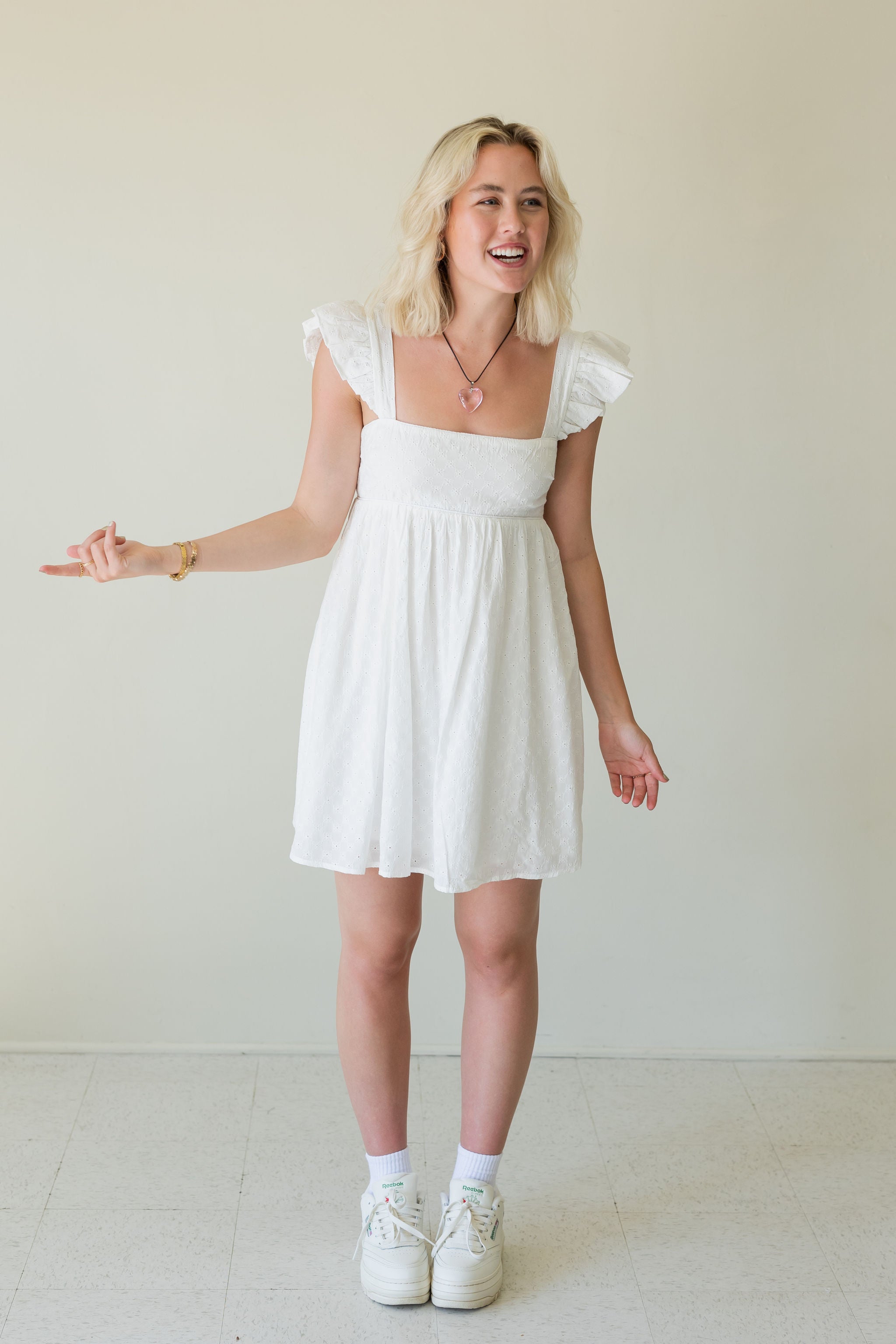 Prove It Babydoll Eyelet Dress