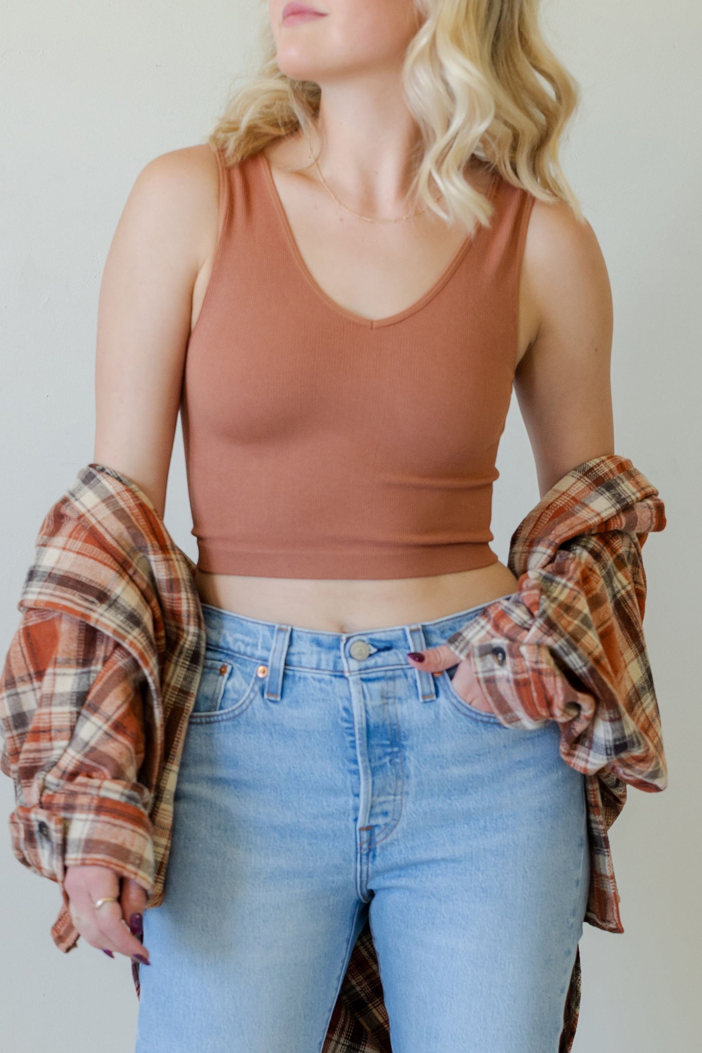 The Basics Ribbed Brami Top