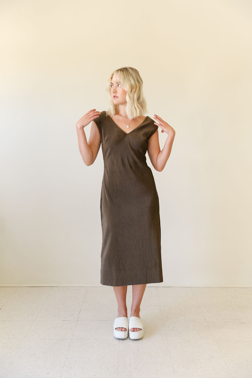 The Bittersweet Sleeveless Midi Dress by For Good