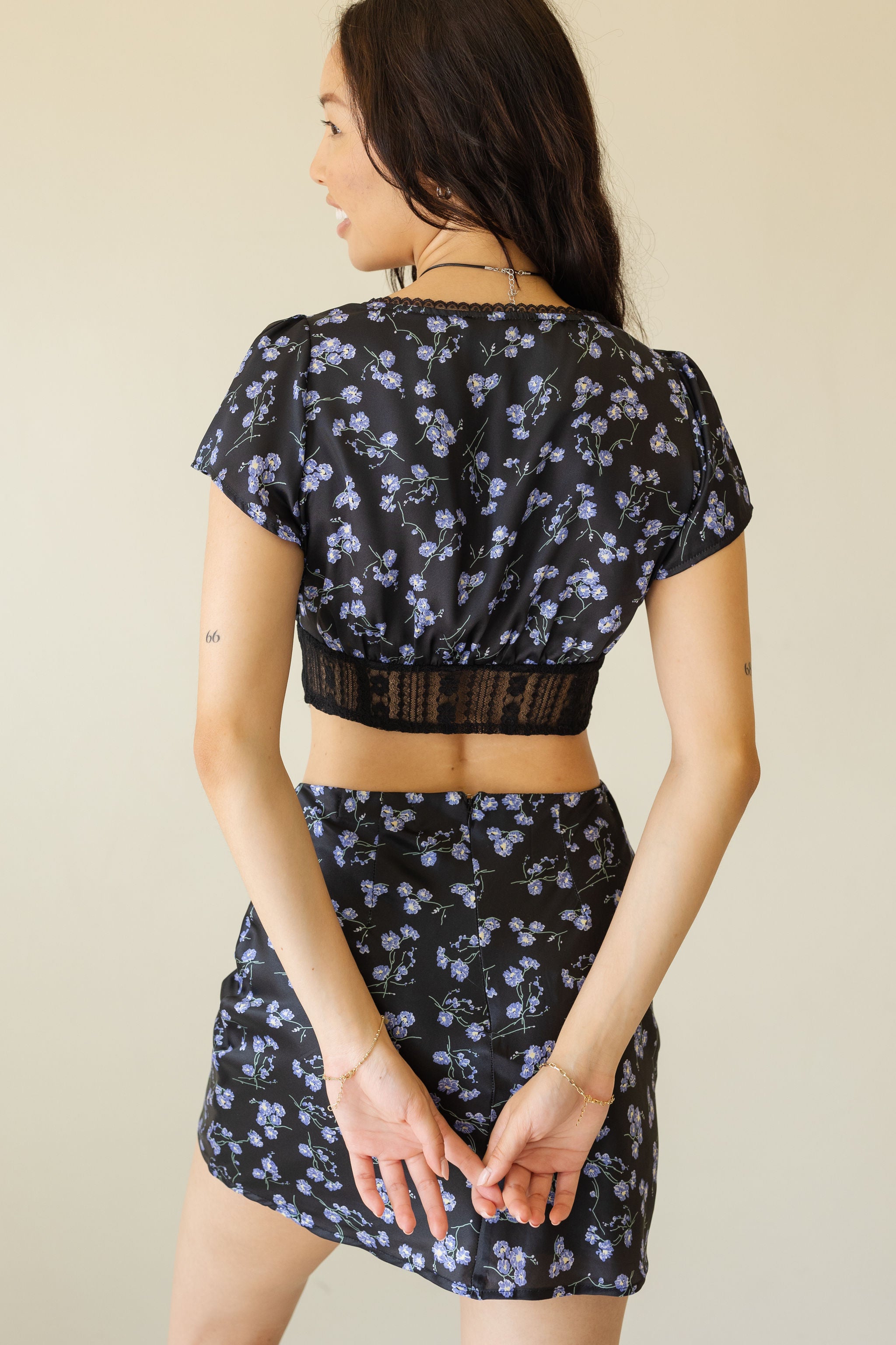 The Journey Satin Floral Top