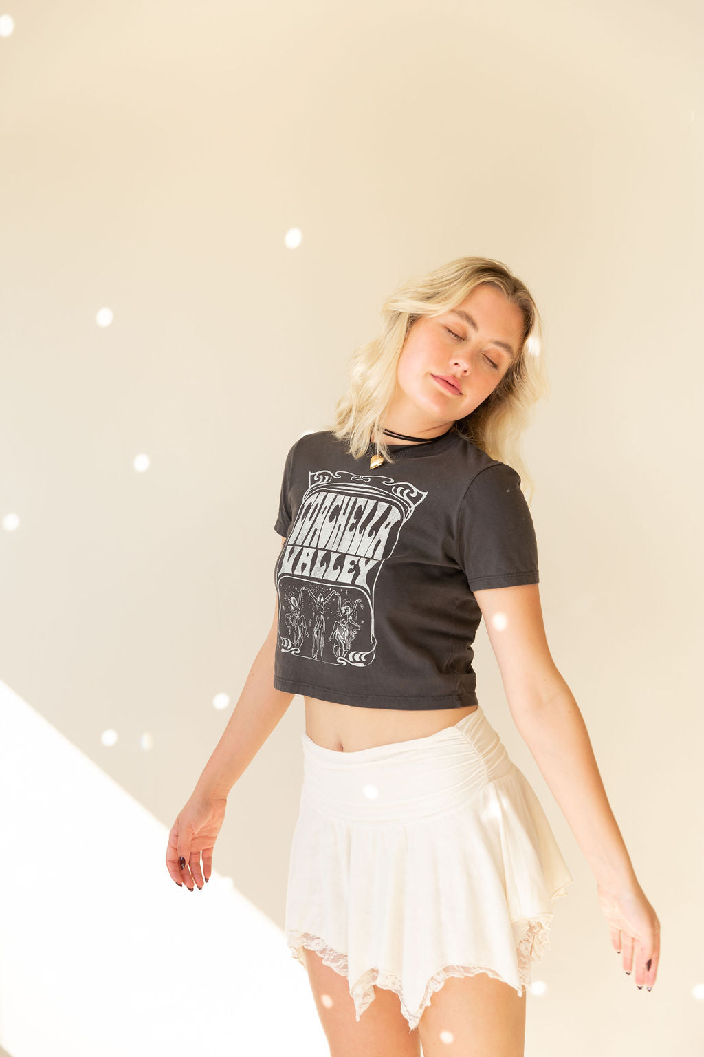 Coachella Valley Graphic Baby Crop Tee