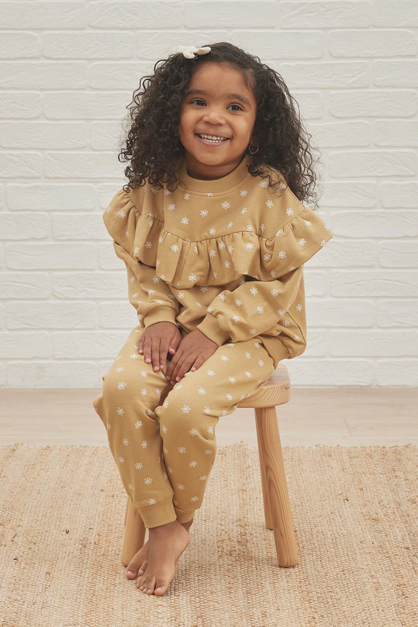 Ruffle Fleece Sweatshirt by Quincy Mae