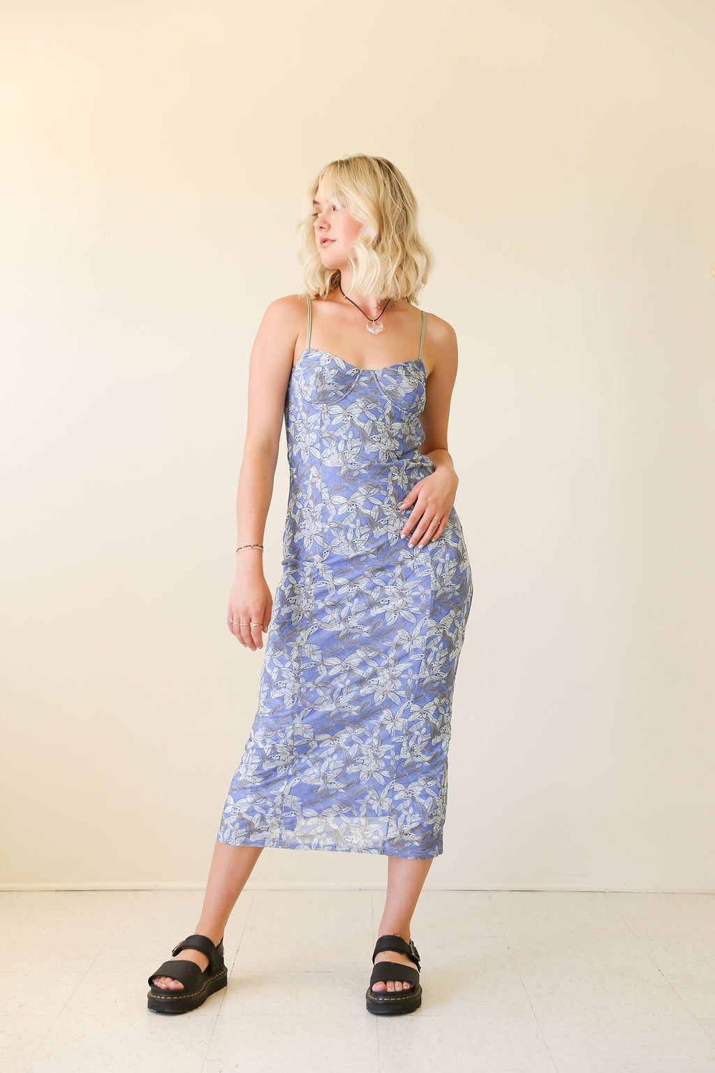 Bad Idea Floral Midi Dress