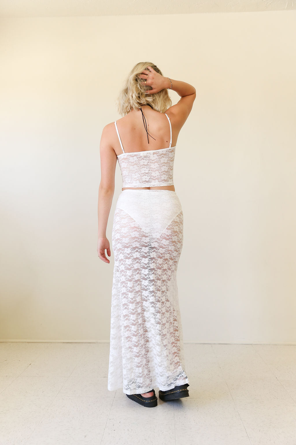 Bad Company Sheer Floral Maxi Skirt