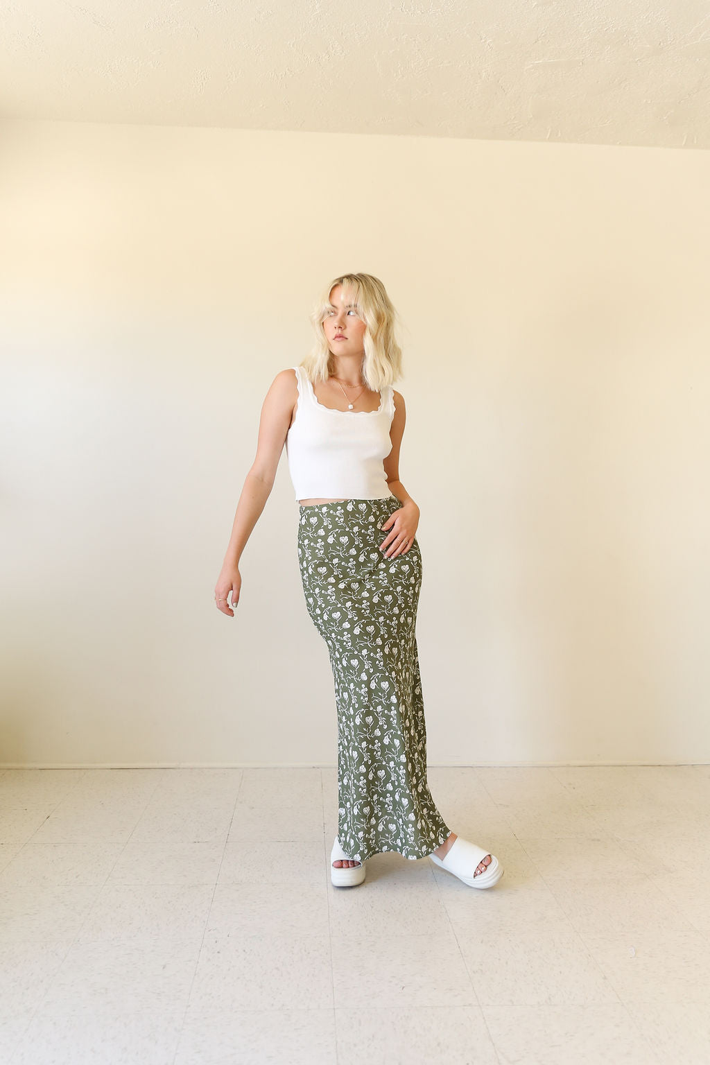 White Sleeveless Crop Top