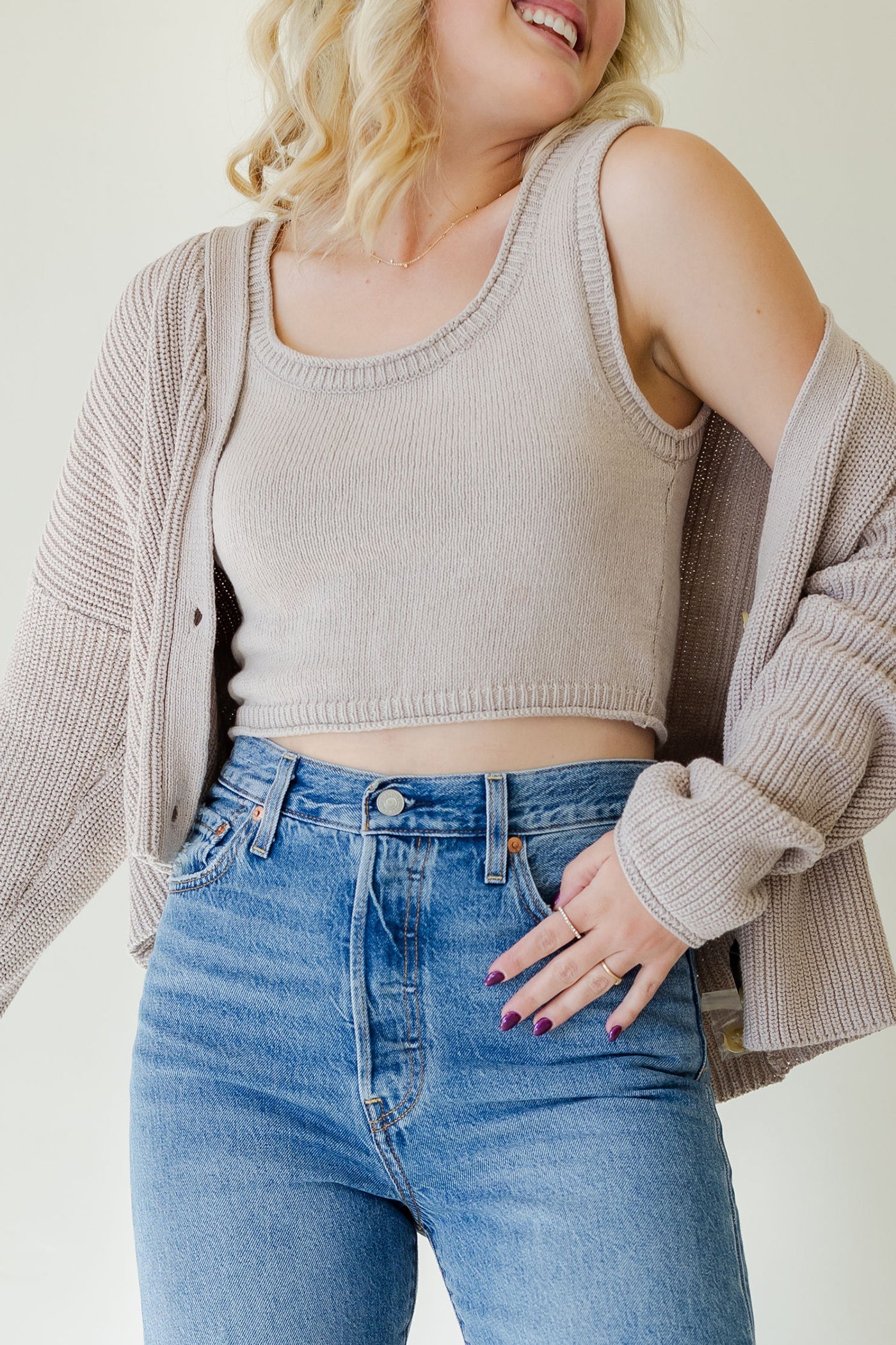 Me & You Sleeveless Knit Top by For Good