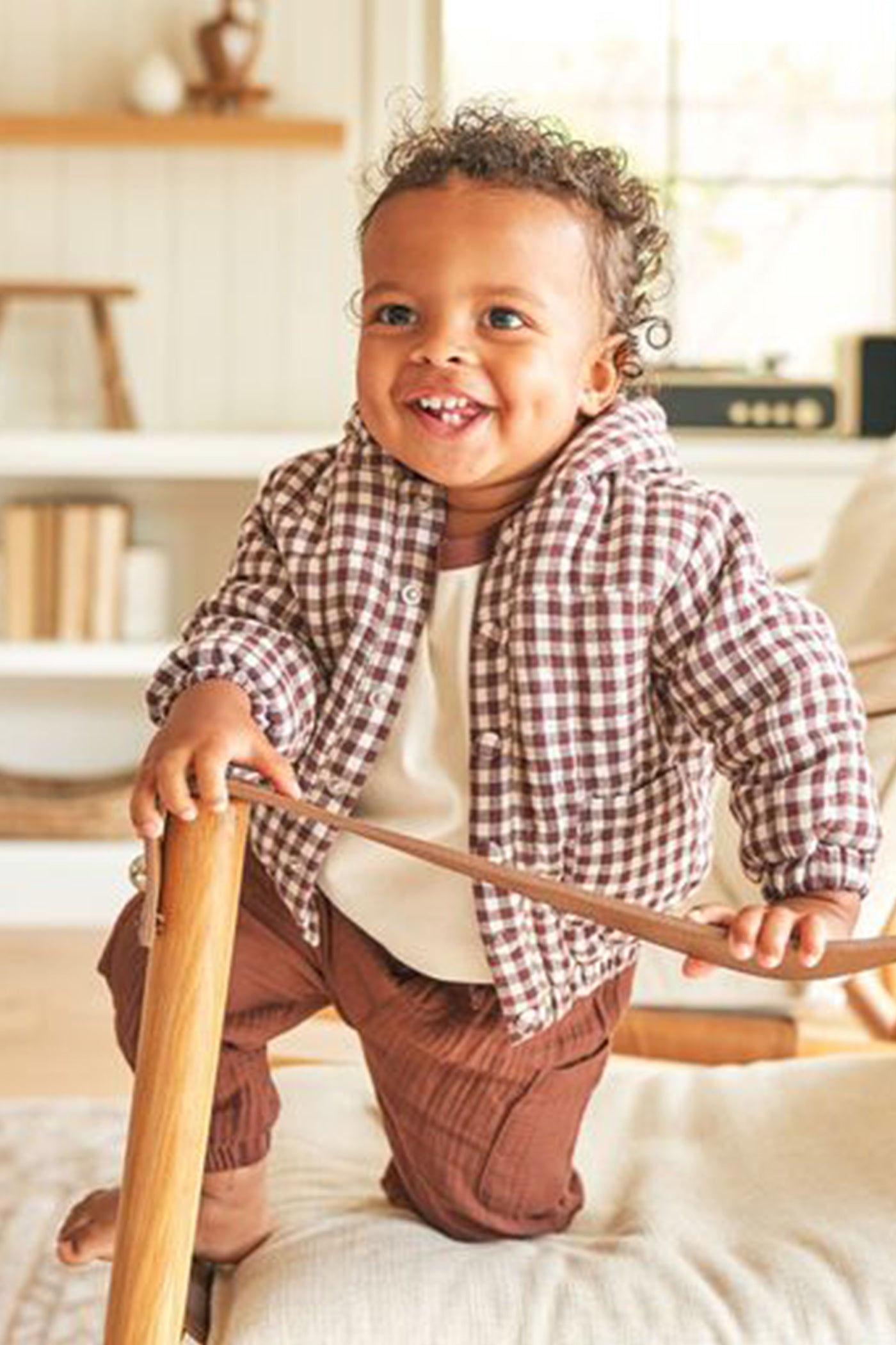Hooded Woven Kids Jacket by Quincy Mae