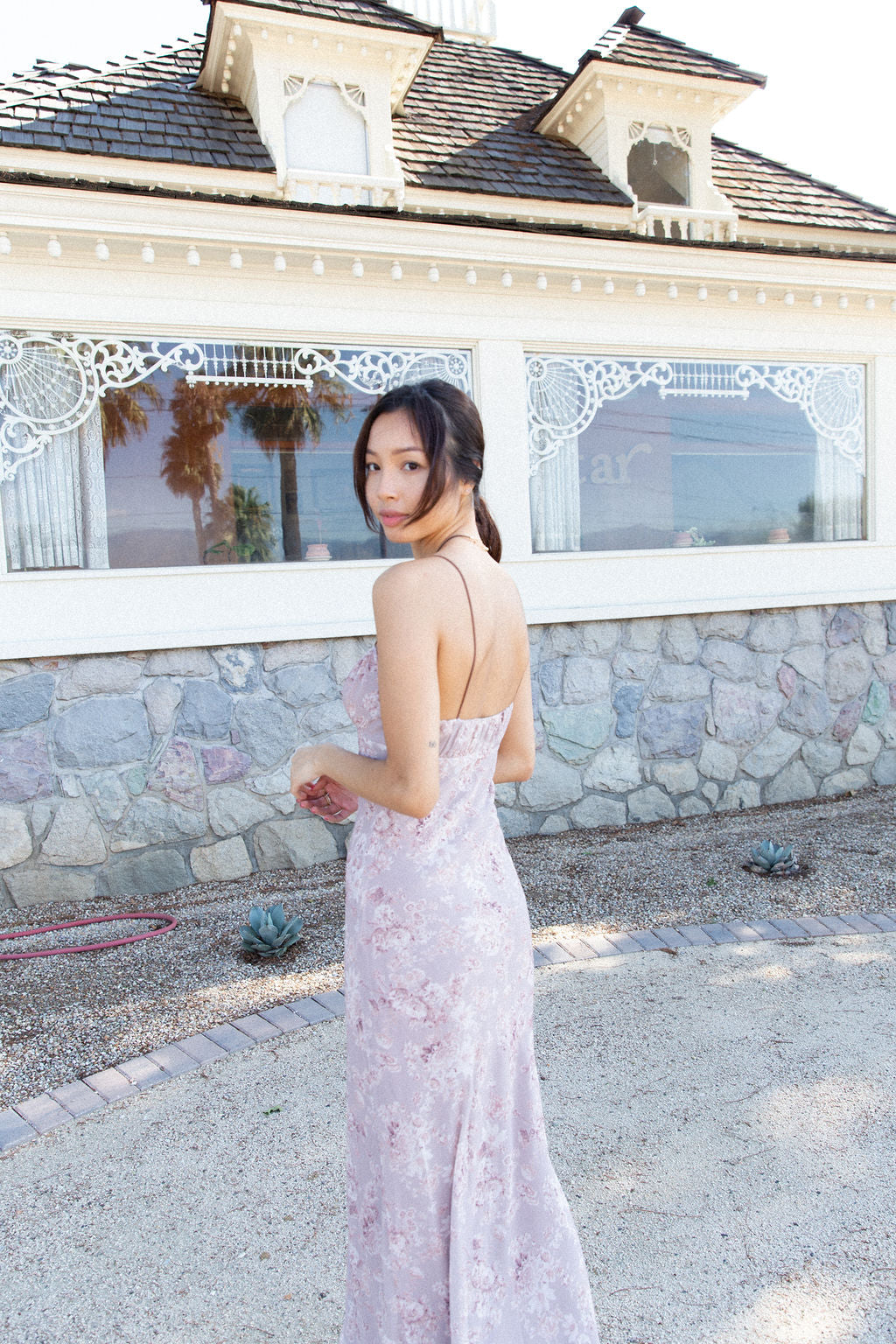 Floral Satin Maxi Dress