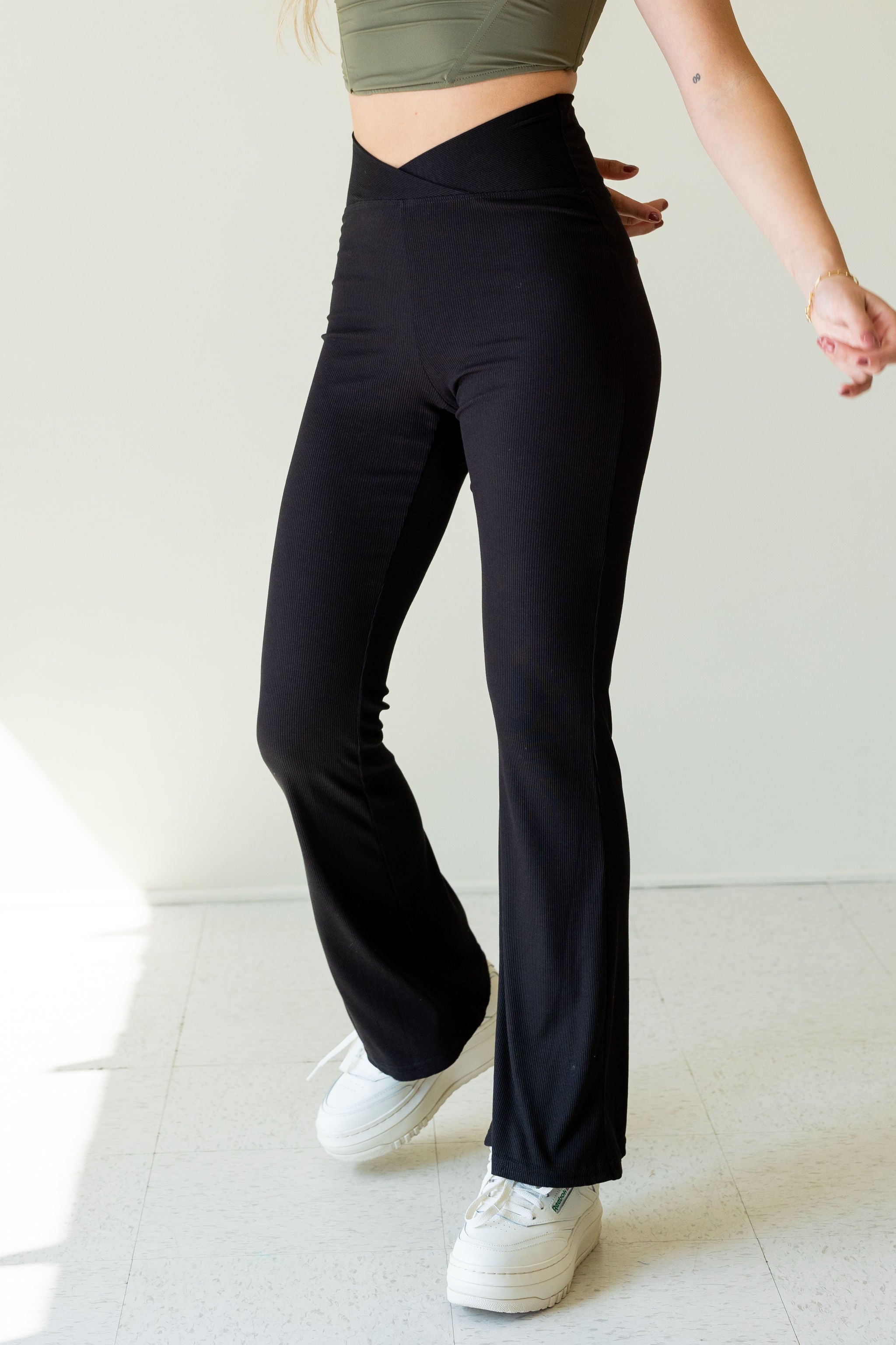 Sweet Day Ribbed Crossover Pants