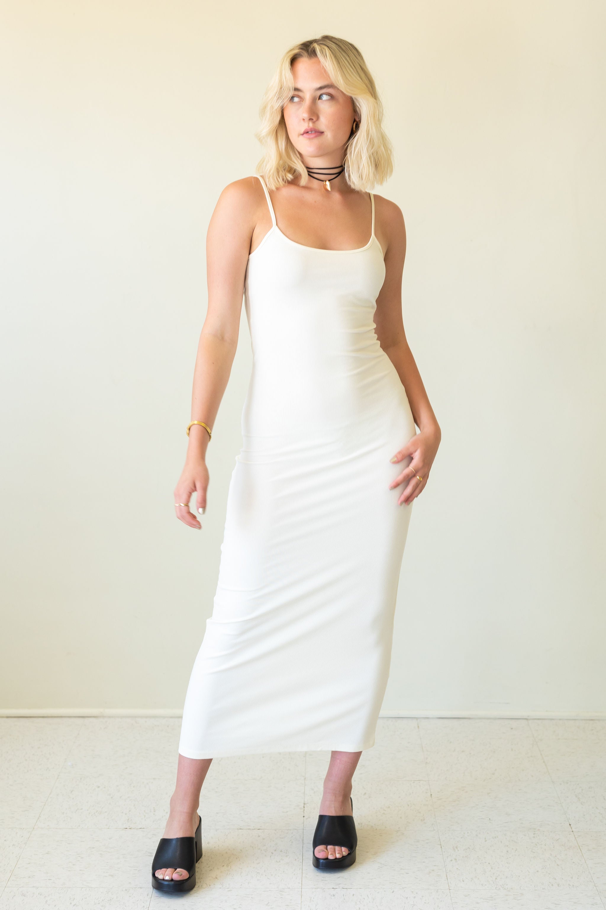 Feeling Free Ribbed Knit Maxi Dress