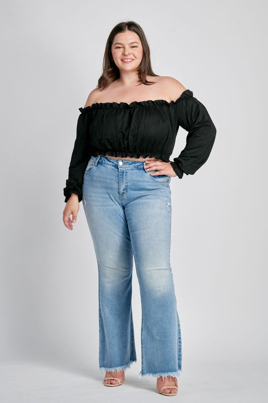 Just Me Mid Rise Flare Jeans by Nectar Curve