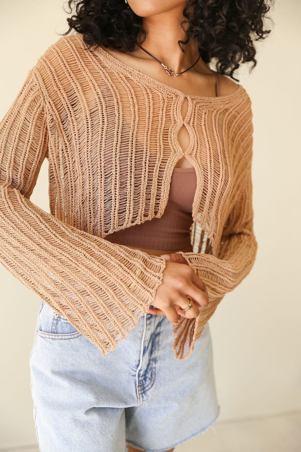 A Delight Long Sleeve Knit Crop Top