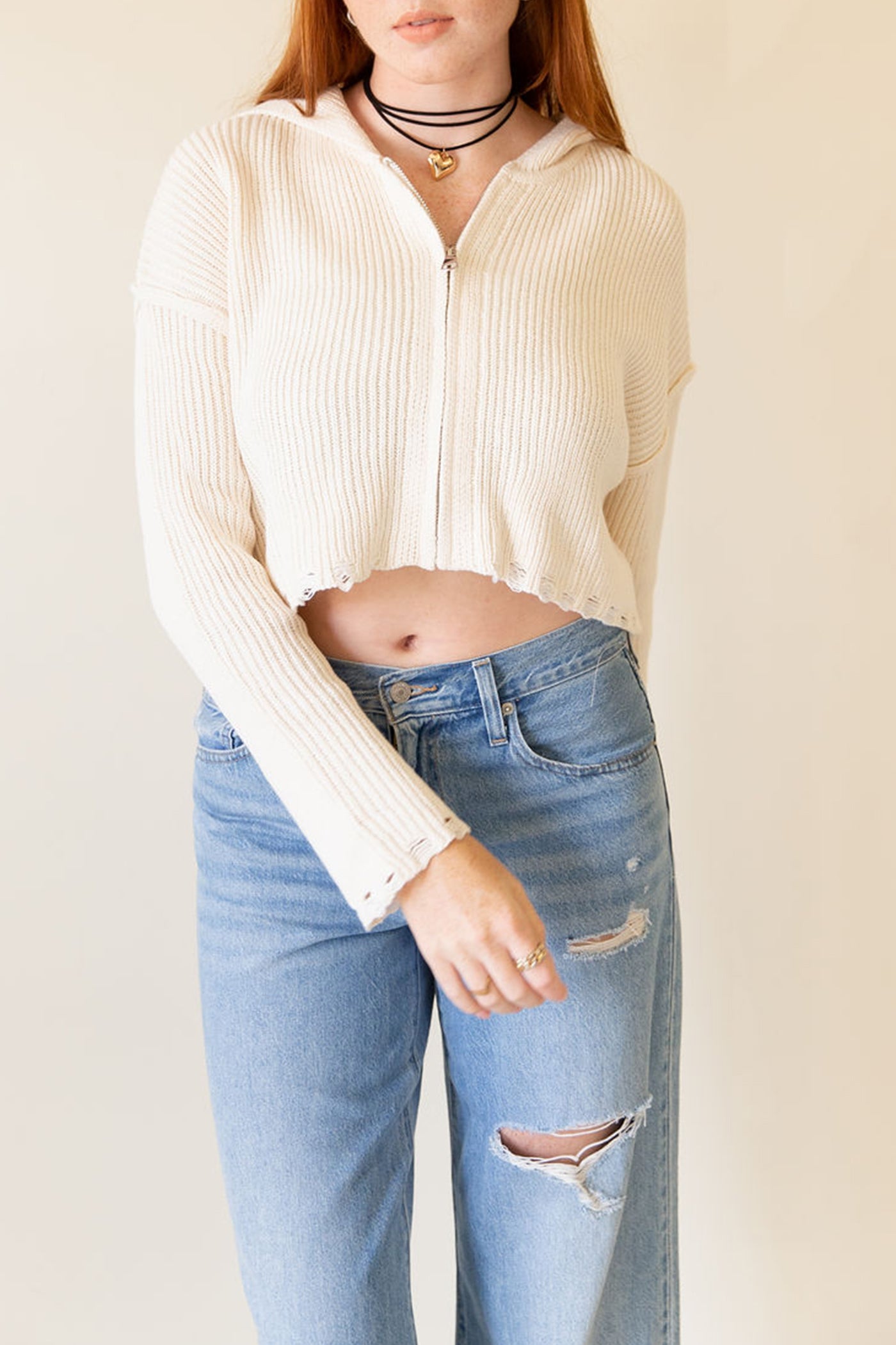 Remember When Distress Knit Cardigan