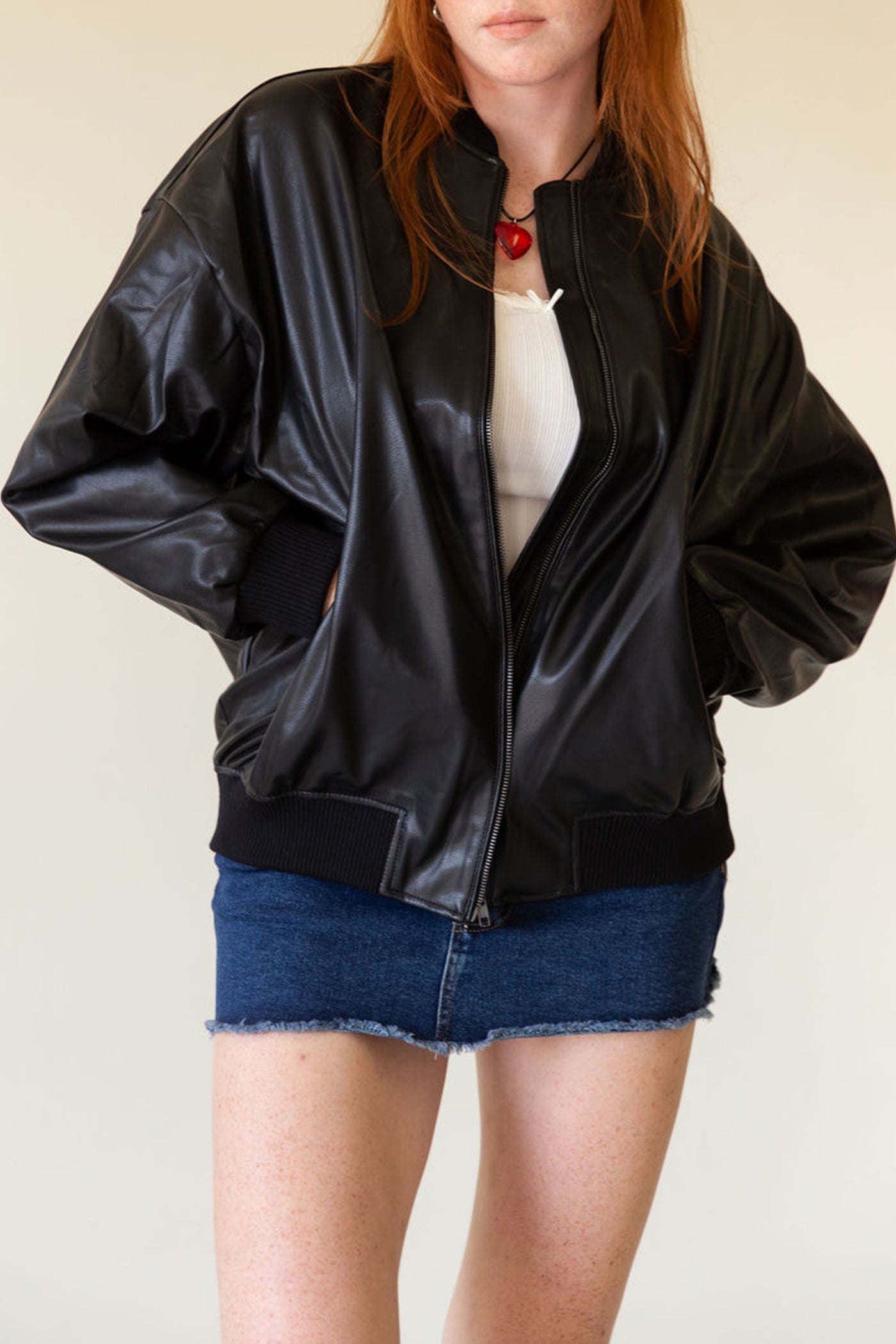 Not Enough Oversized Bomber Jacket