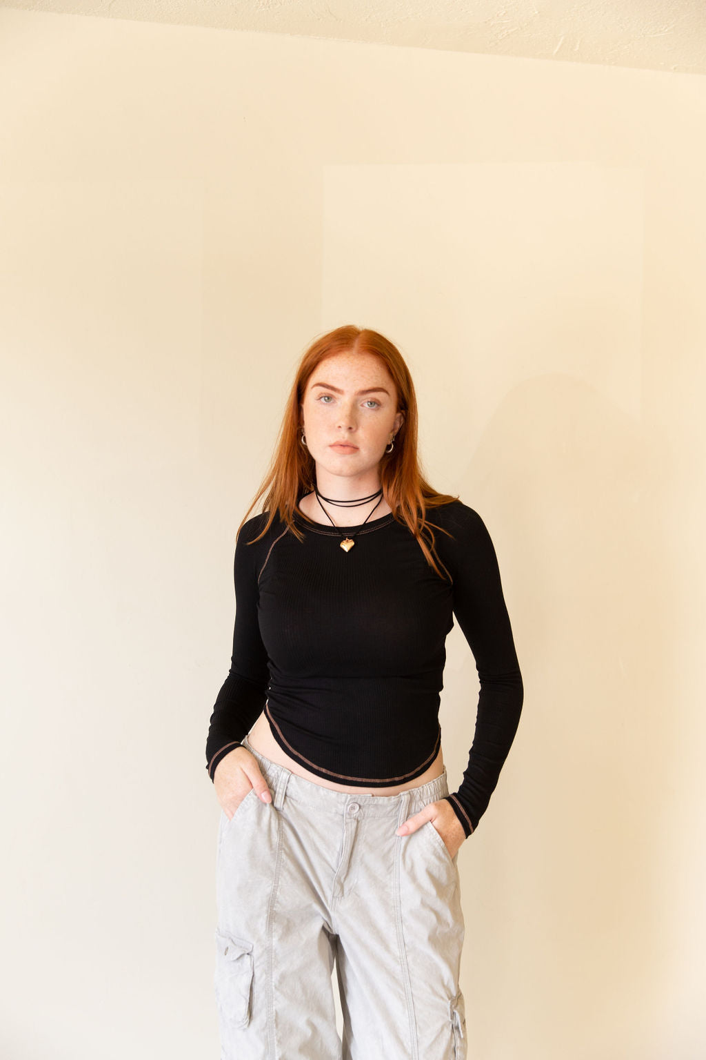 Lost Stars Long Sleeve Ribbed Top