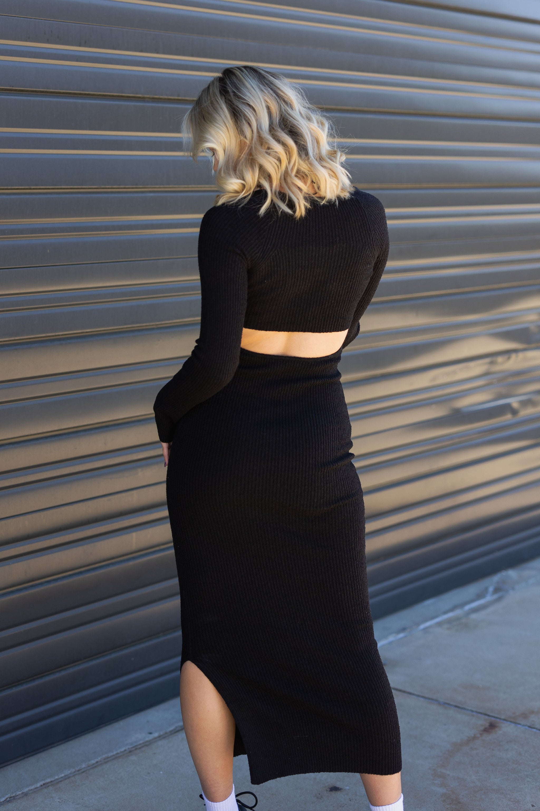 No Surprises Long Sleeve Knit Dress