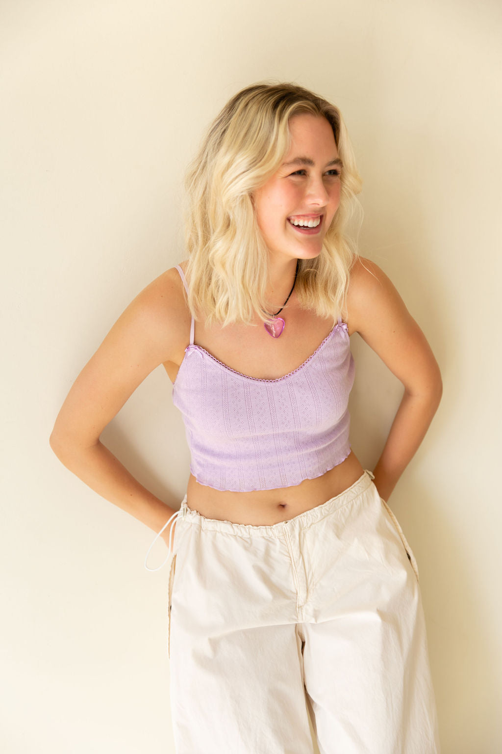 Purple Cami Crop Top