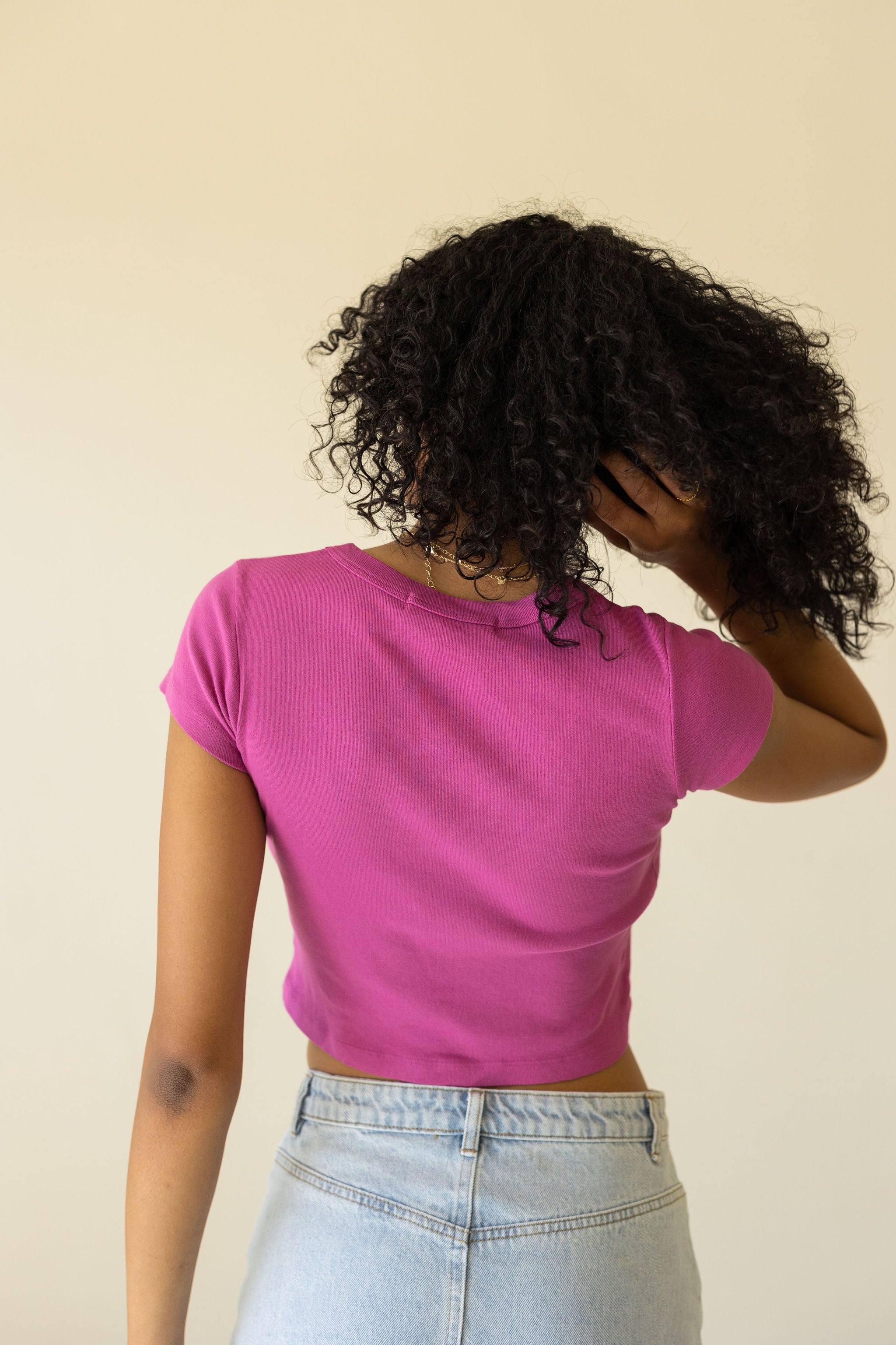 Slow Down Graphic Baby Crop Tee