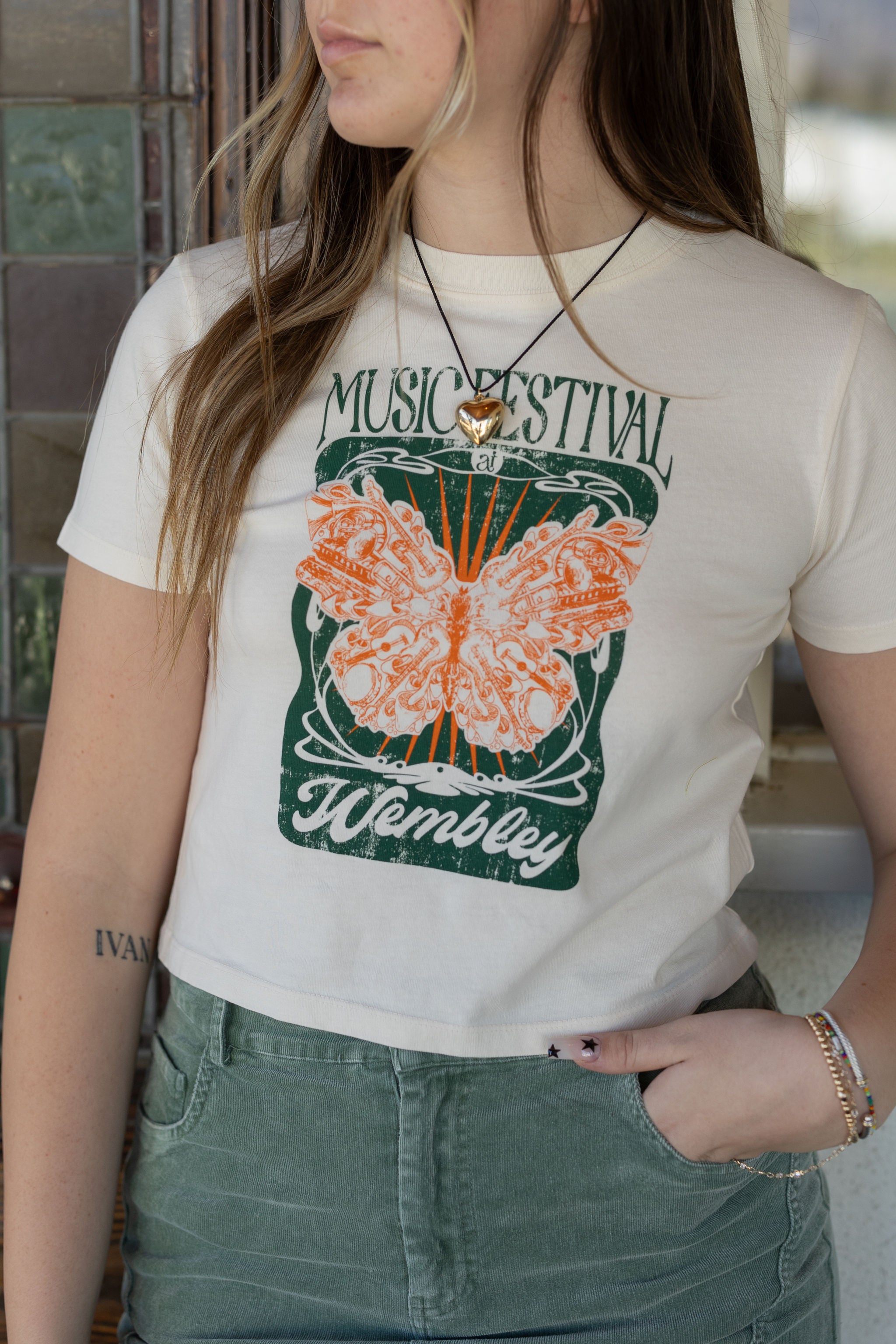 Wembley Graphic Baby Crop Tee