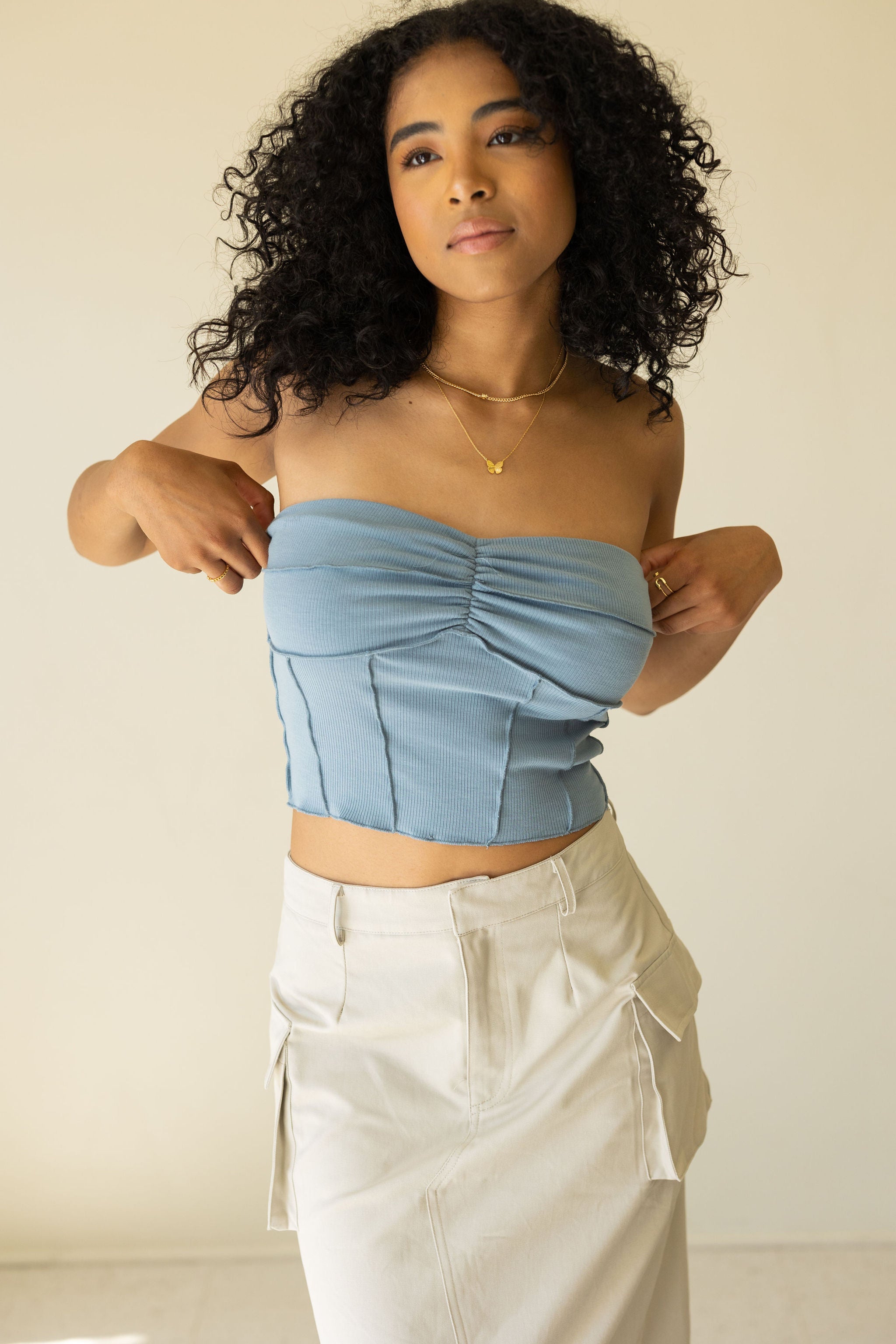 By Moonlight Strapless Top
