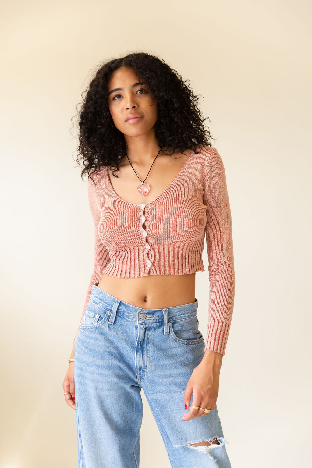 Every Word Crop Cardigan