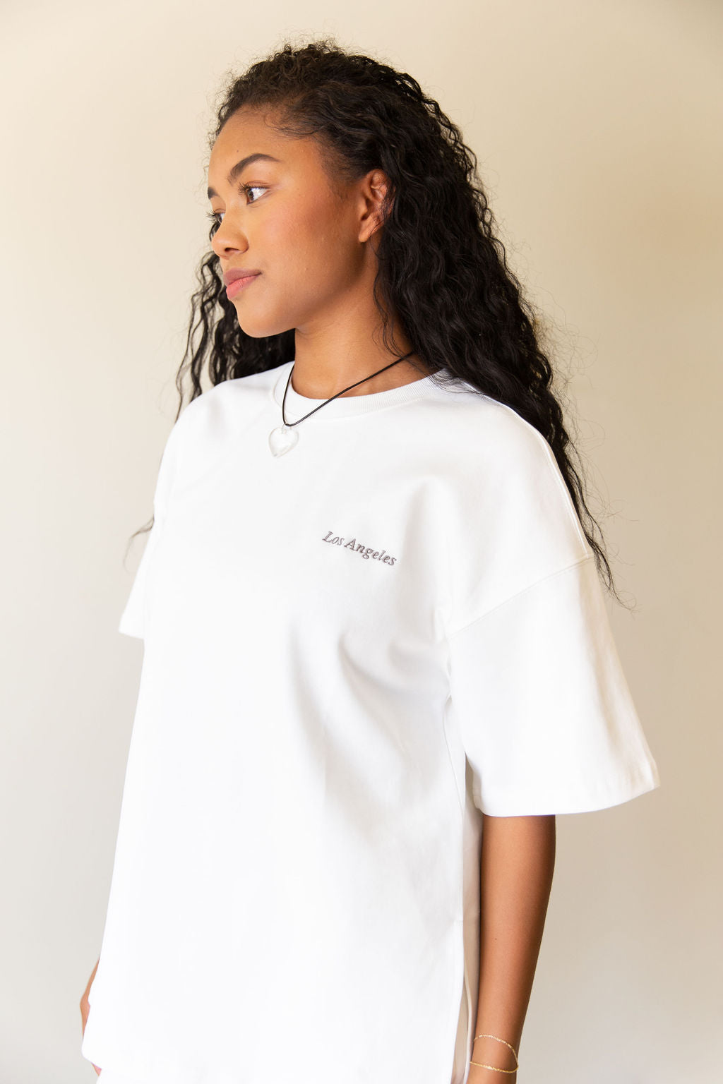 LA Life Oversized Embroidered Top