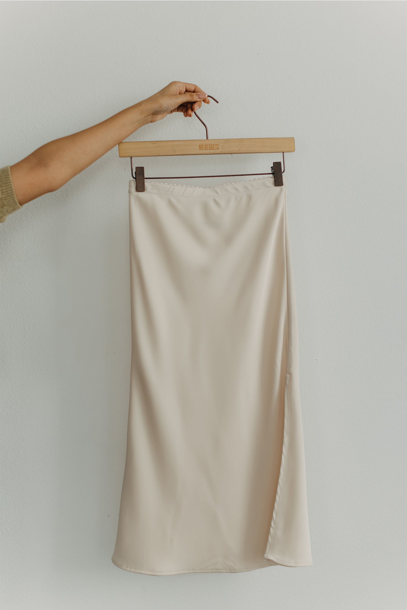 The Stunning Satin Midi Skirt