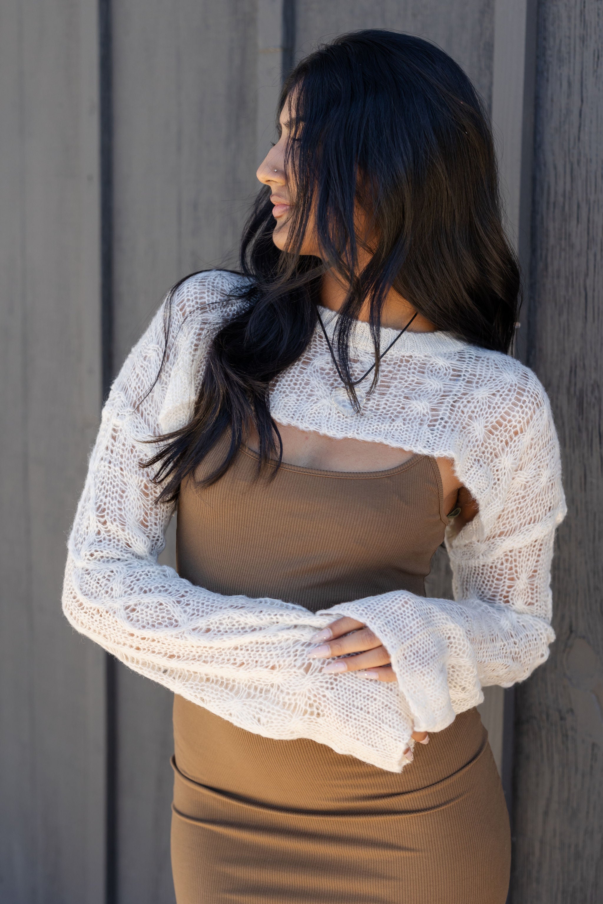 Always Loving Crochet Bolero Top