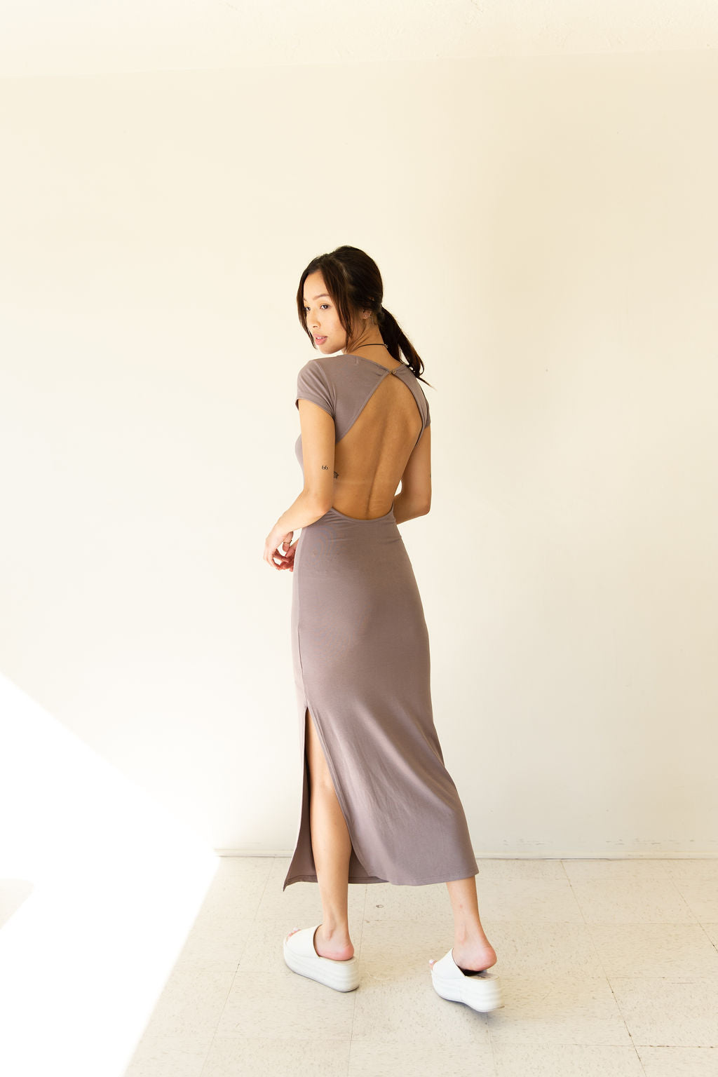 Endless Nights Short Sleeve Maxi Dress