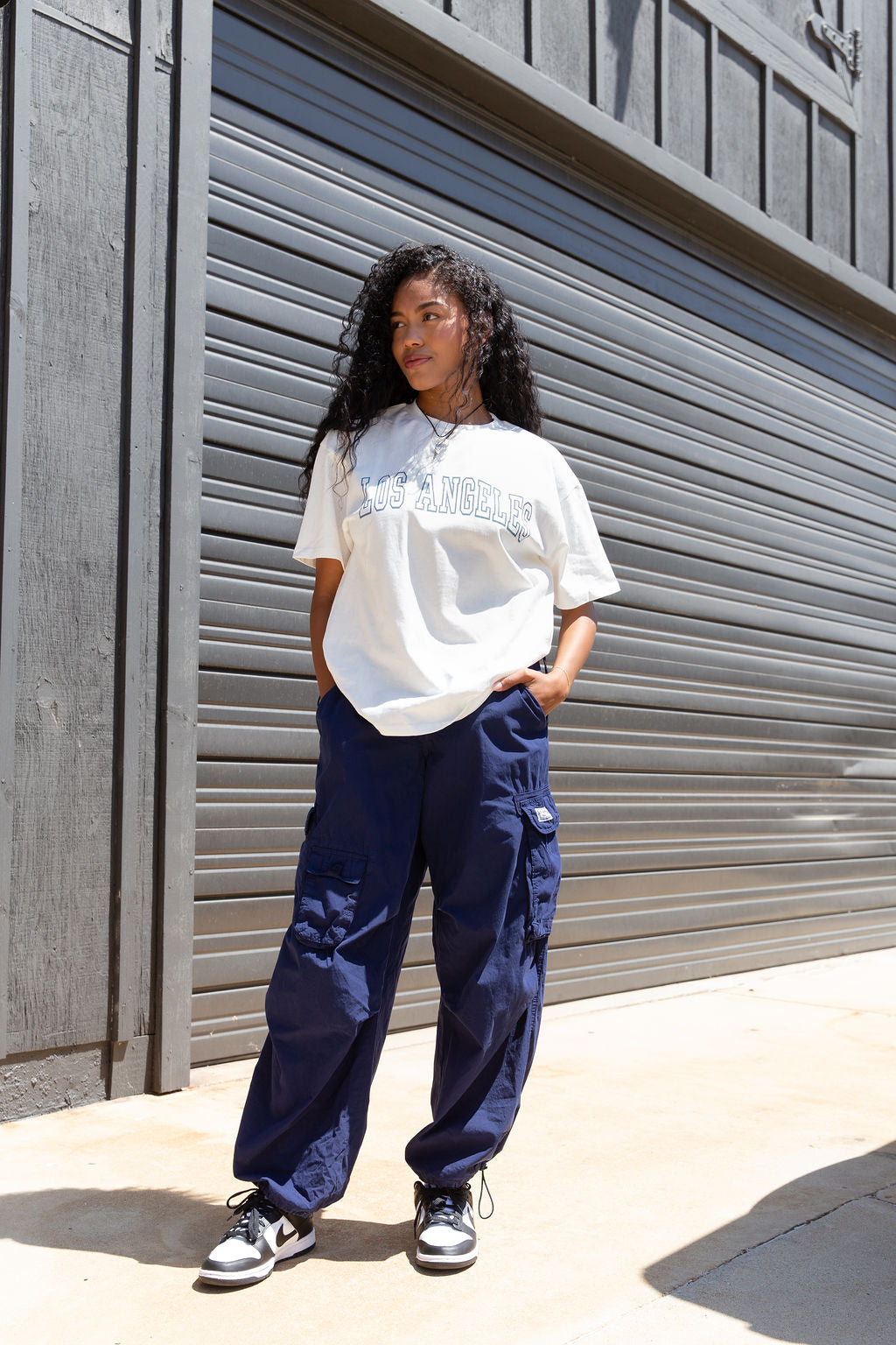 White Los Angeles Graphic Top