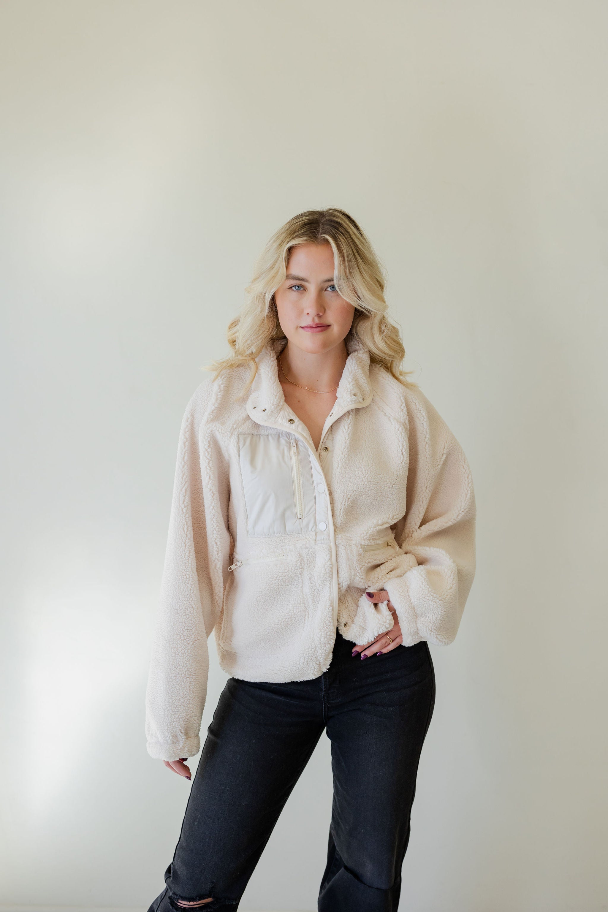 Chilly Nights Sherpa Jacket by For Good